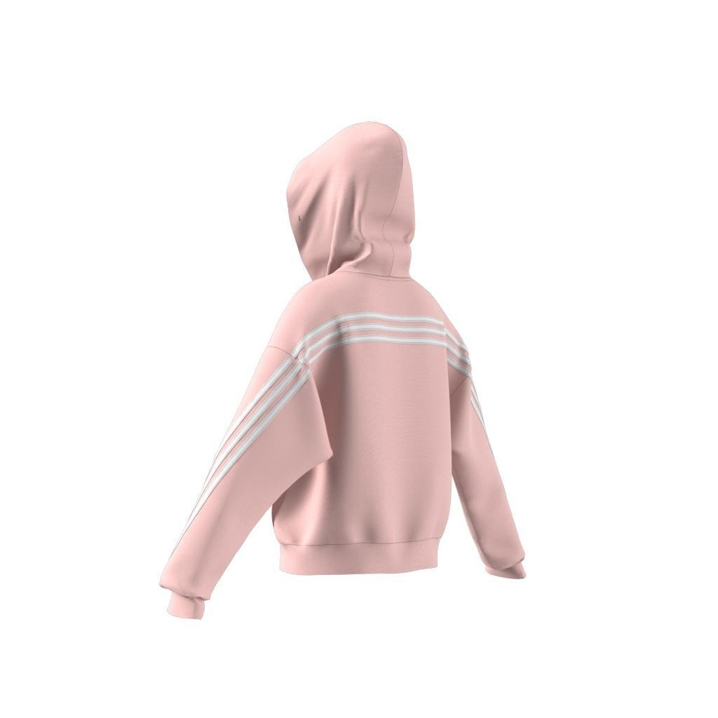 Kids Future Icons 3-Stripes Full-Zip Hoodie, Pink, , large image number 11