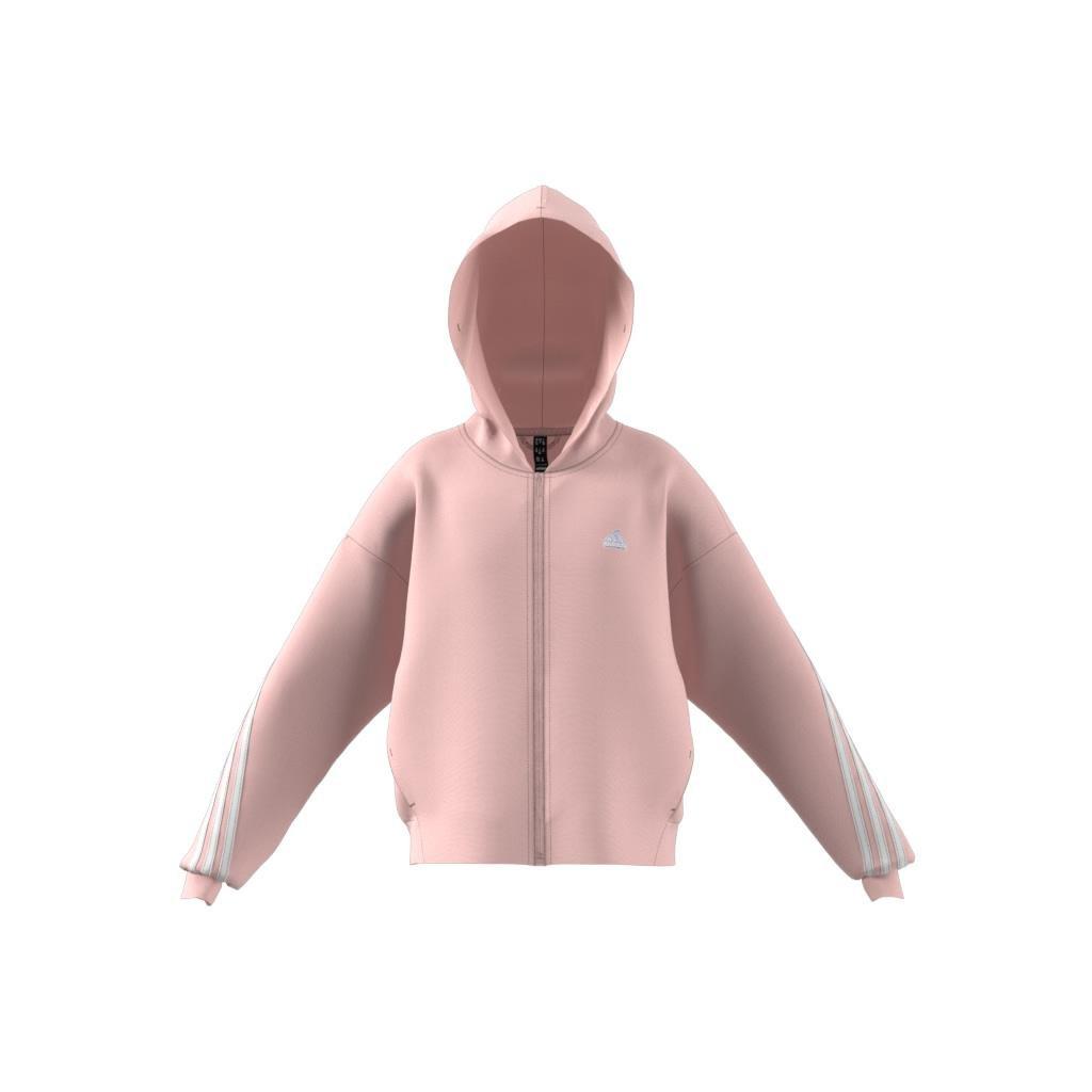 Kids Future Icons 3-Stripes Full-Zip Hoodie, Pink, , large image number 13