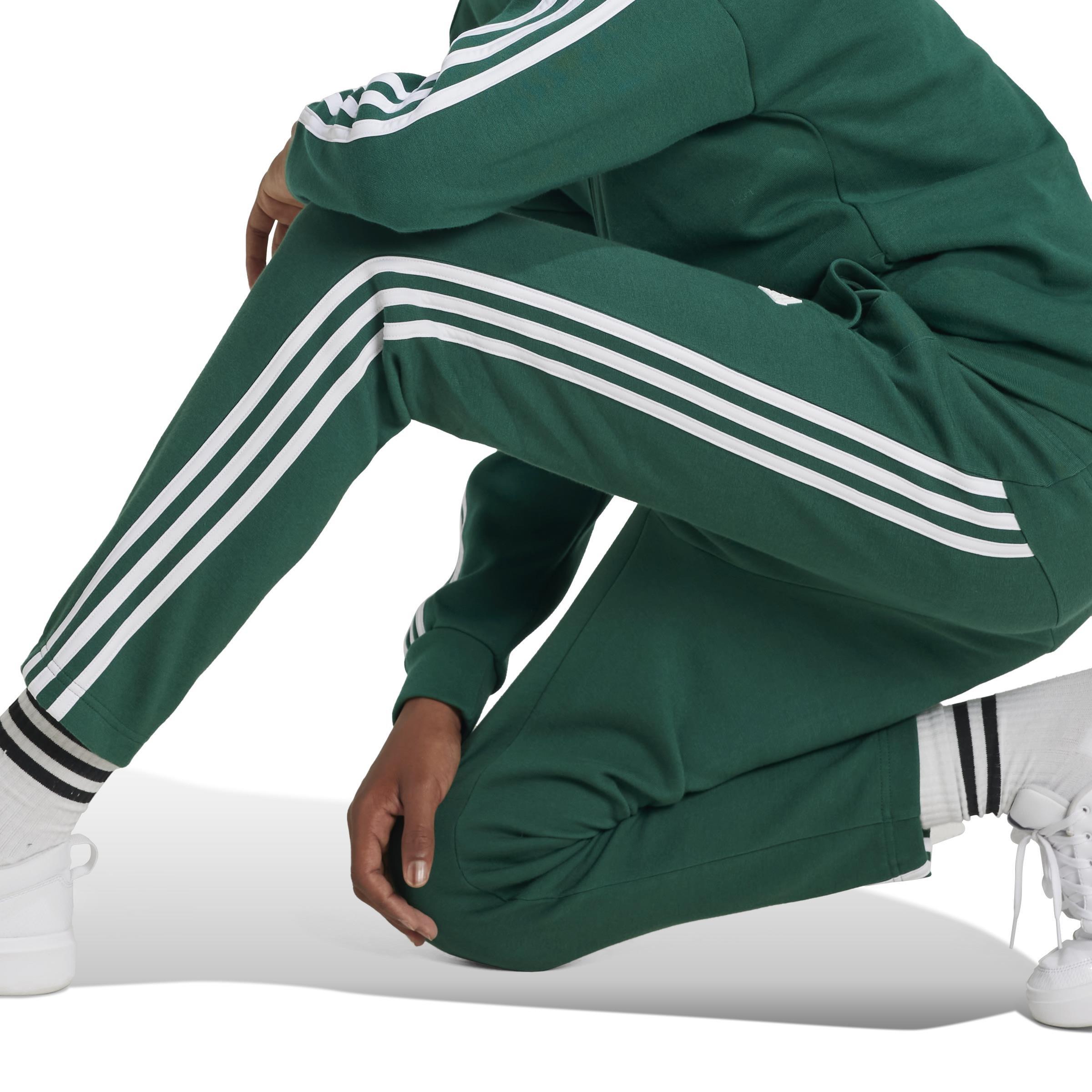 Unisex Kids Future Icons 3-Stripes Ankle-Length Tracksuit Bottoms, Green, A901_ONE, large image number 5