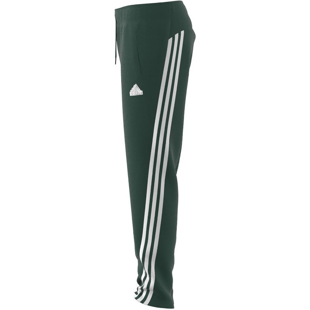 Unisex Kids Future Icons 3-Stripes Ankle-Length Tracksuit Bottoms, Green, A901_ONE, large image number 13