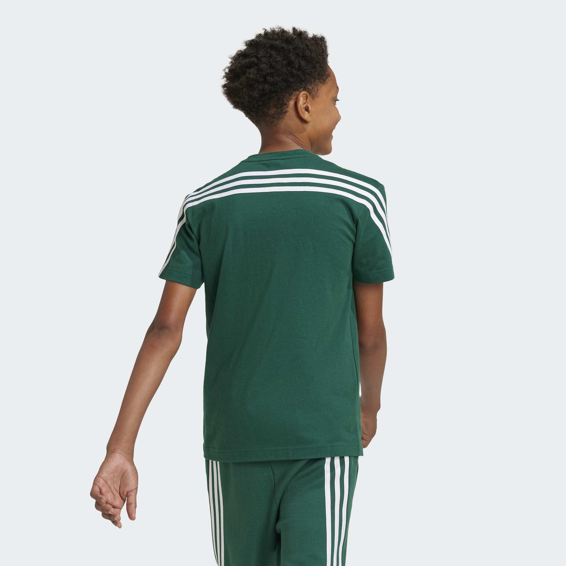 Unisex Kids Future Icons 3-Stripes T-Shirt, Green, A901_ONE, large image number 4