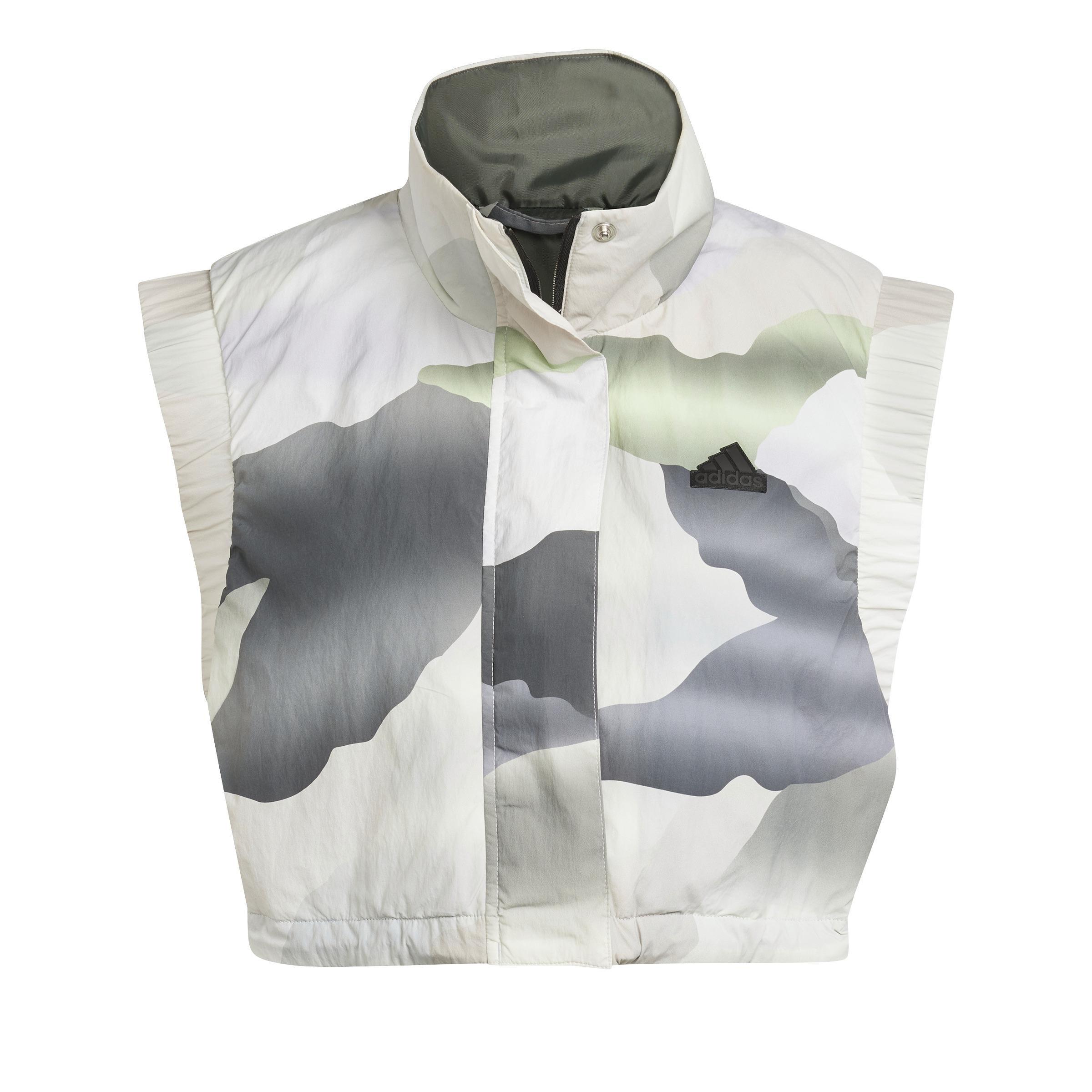 City Escape Camo Print Crop Vest, Grey, A901_ONE, large image number 1