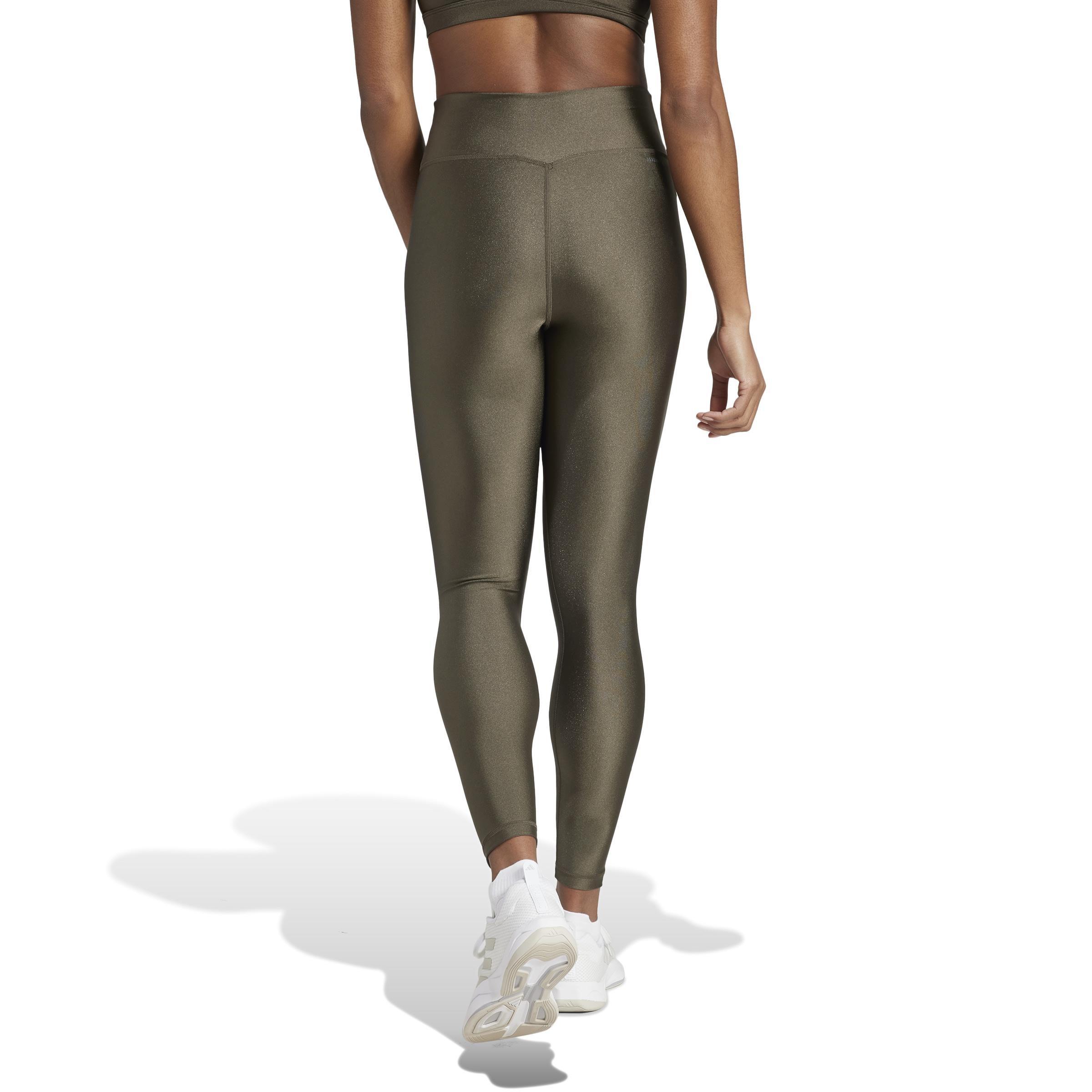 Optime Essentials Shine 7/8 Leggings, Green, , large image number 2