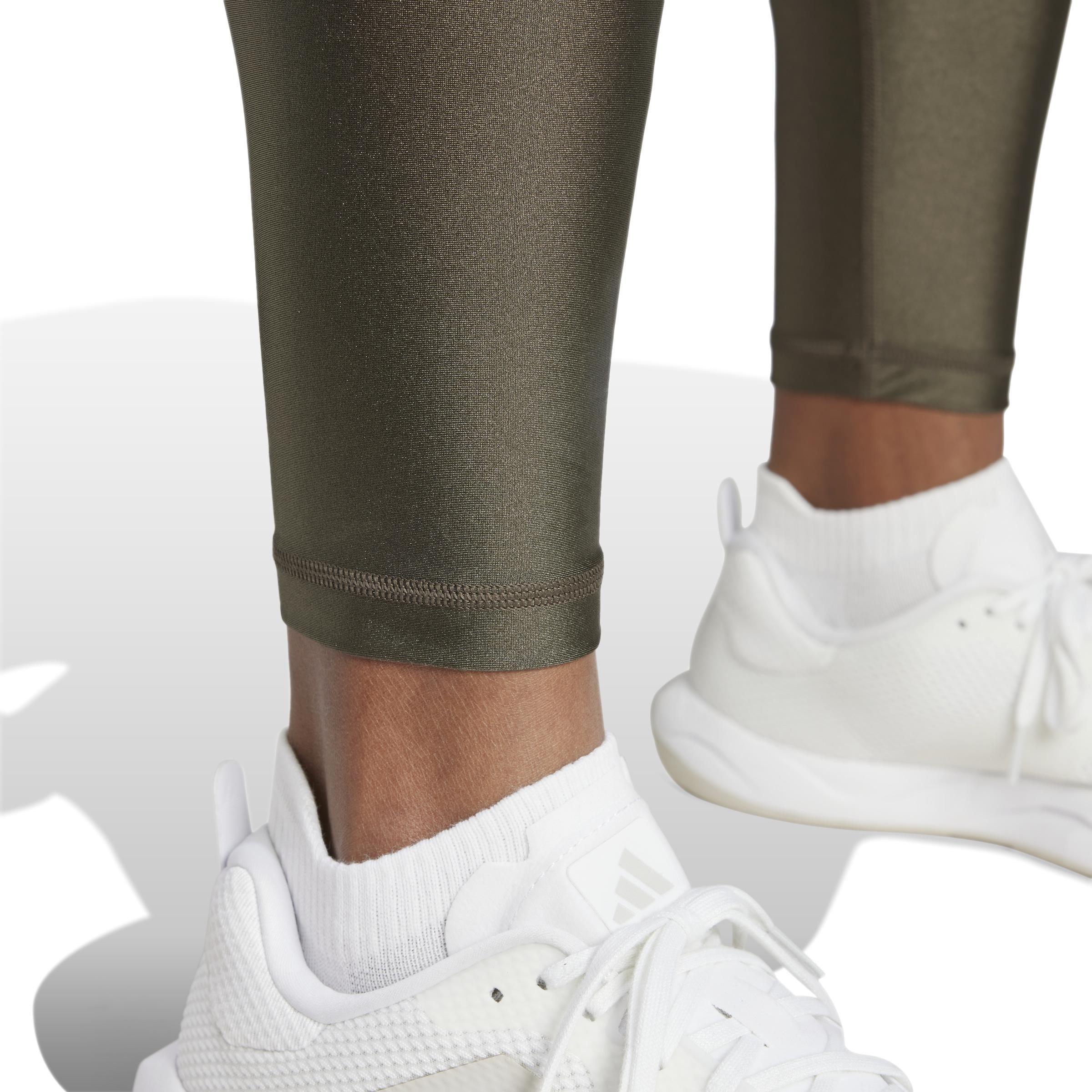 Optime Essentials Shine 7/8 Leggings, Green, , large image number 3