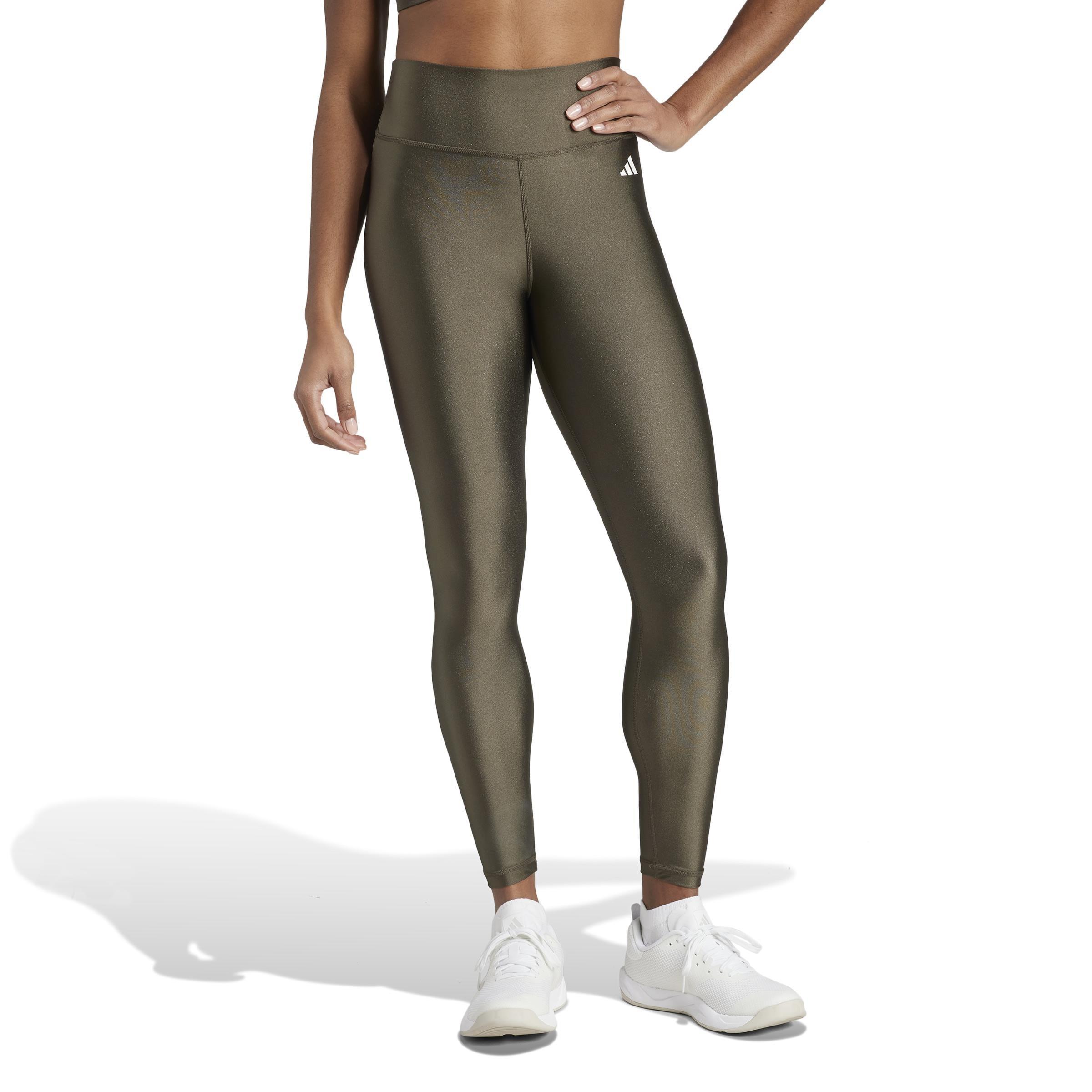 Optime Essentials Shine 7/8 Leggings, Green, , large image number 12