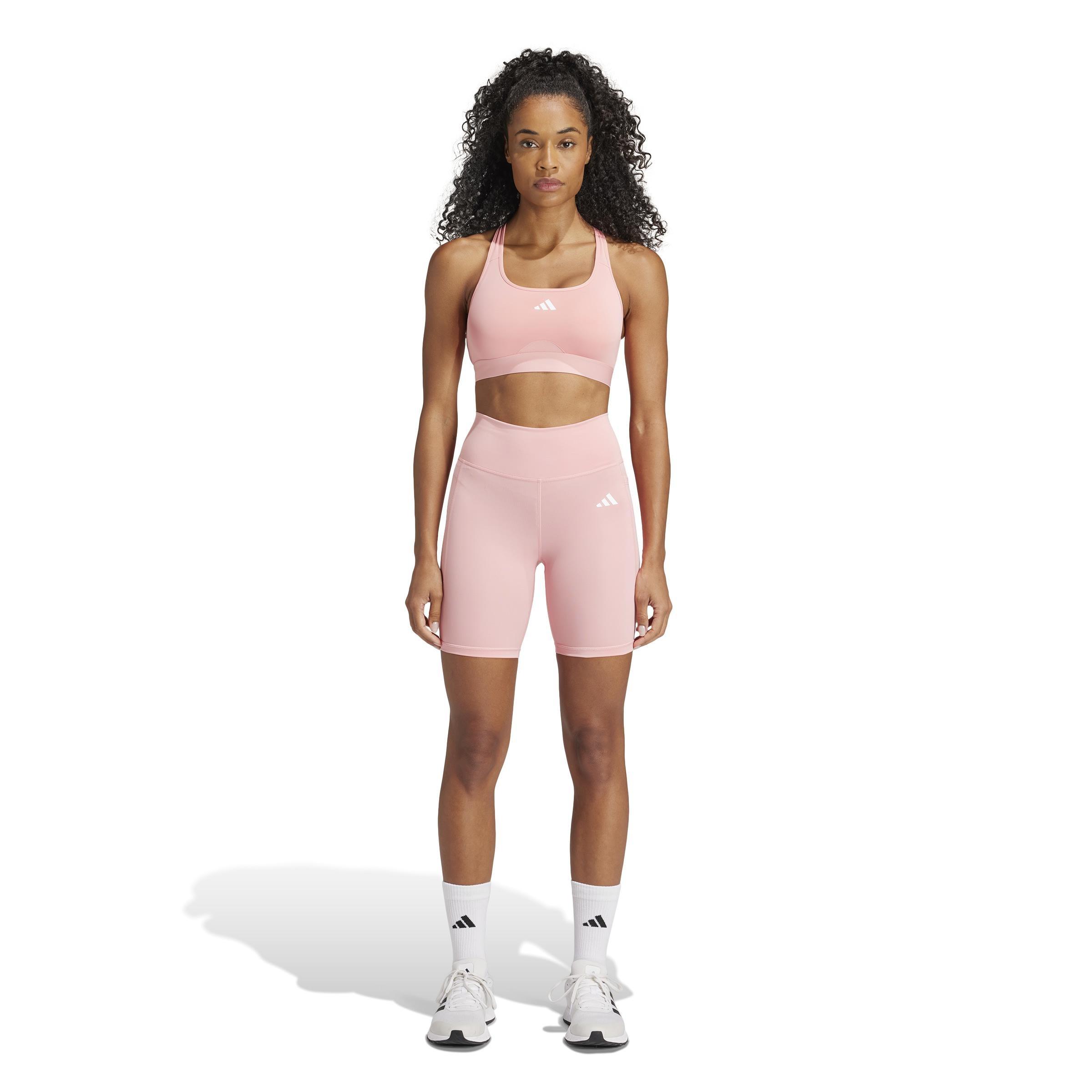 Optime Essentials Stash Pocket 7-Inch Short Leggings, Pink, , large image number 7