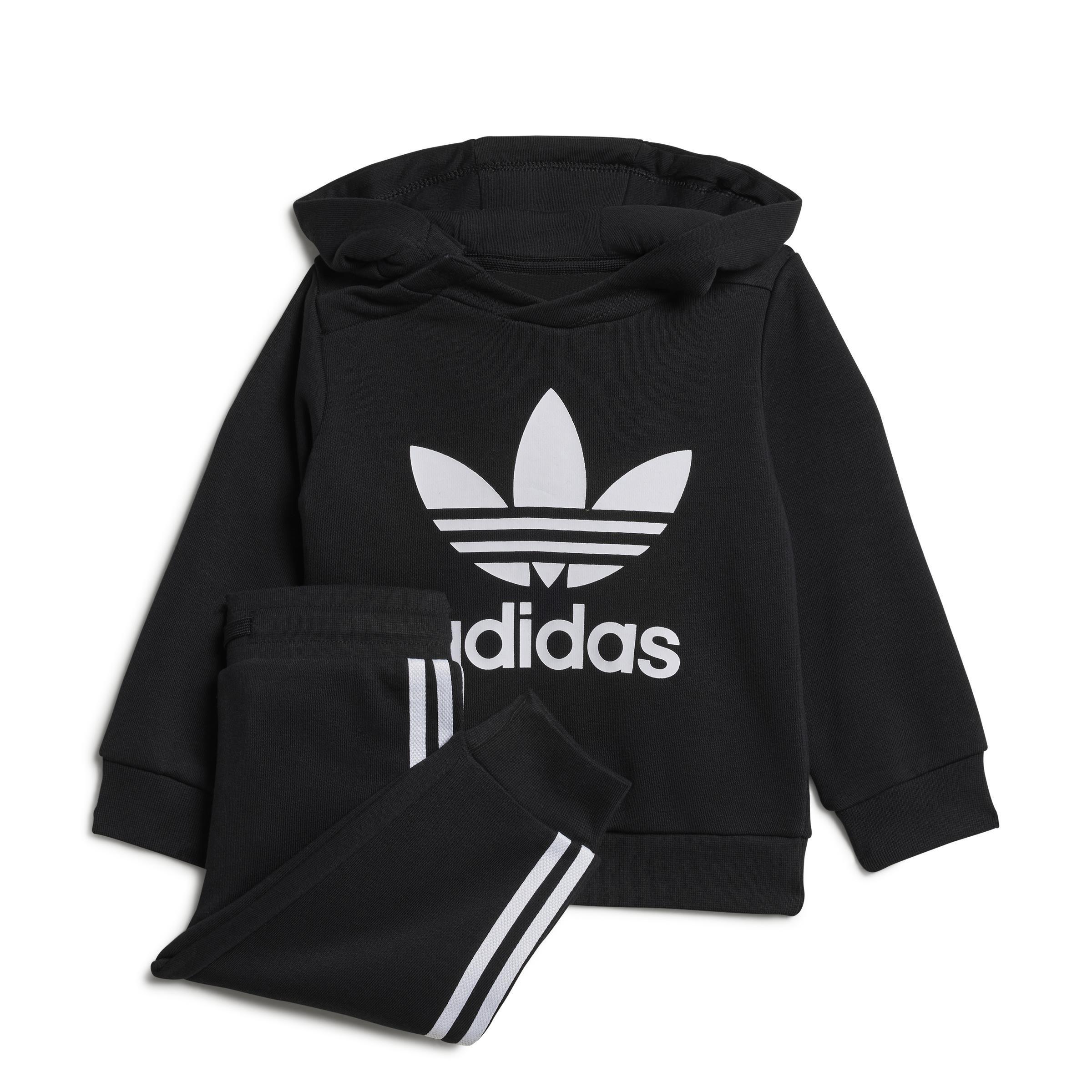 Unisex Kids Adicolor Hoodie Set, Black, A901_ONE, large image number 0