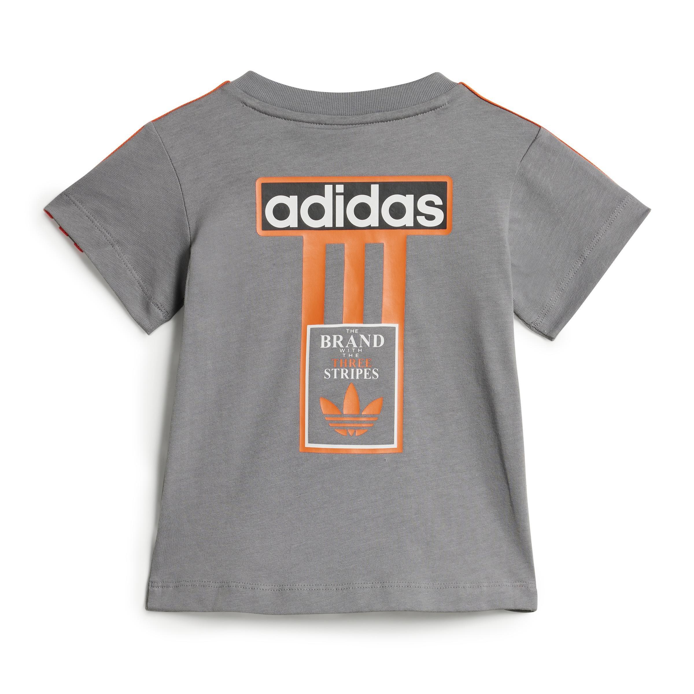 Unisex Kids Adibreak Shorts Tee Set, Grey, A901_ONE, large image number 3