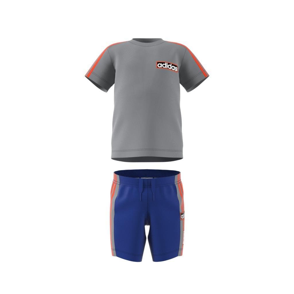 Unisex Kids Adibreak Shorts Tee Set, Grey, A901_ONE, large image number 7