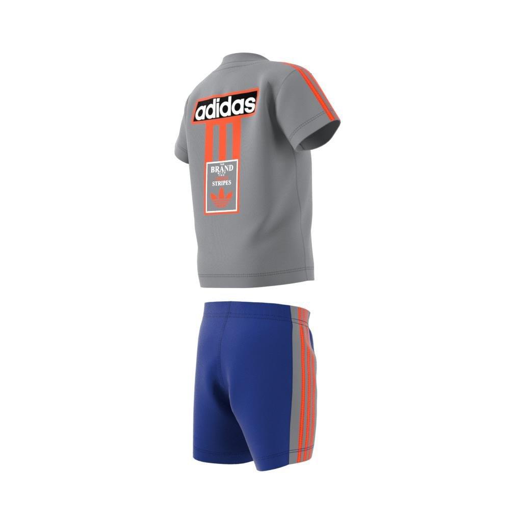 Unisex Kids Adibreak Shorts Tee Set, Grey, A901_ONE, large image number 10