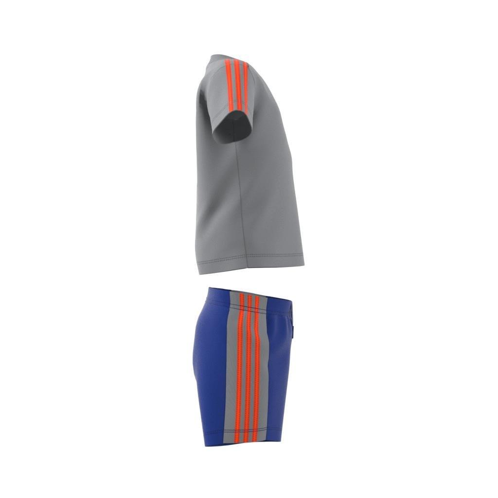 Unisex Kids Adibreak Shorts Tee Set, Grey, A901_ONE, large image number 11