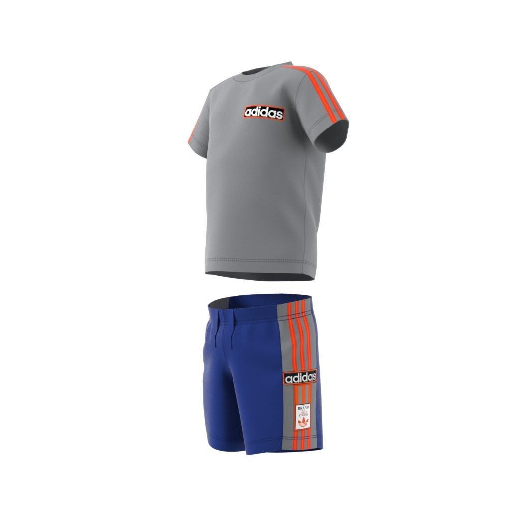 Unisex Kids Adibreak Shorts Tee Set, Grey, A901_ONE, large image number 12