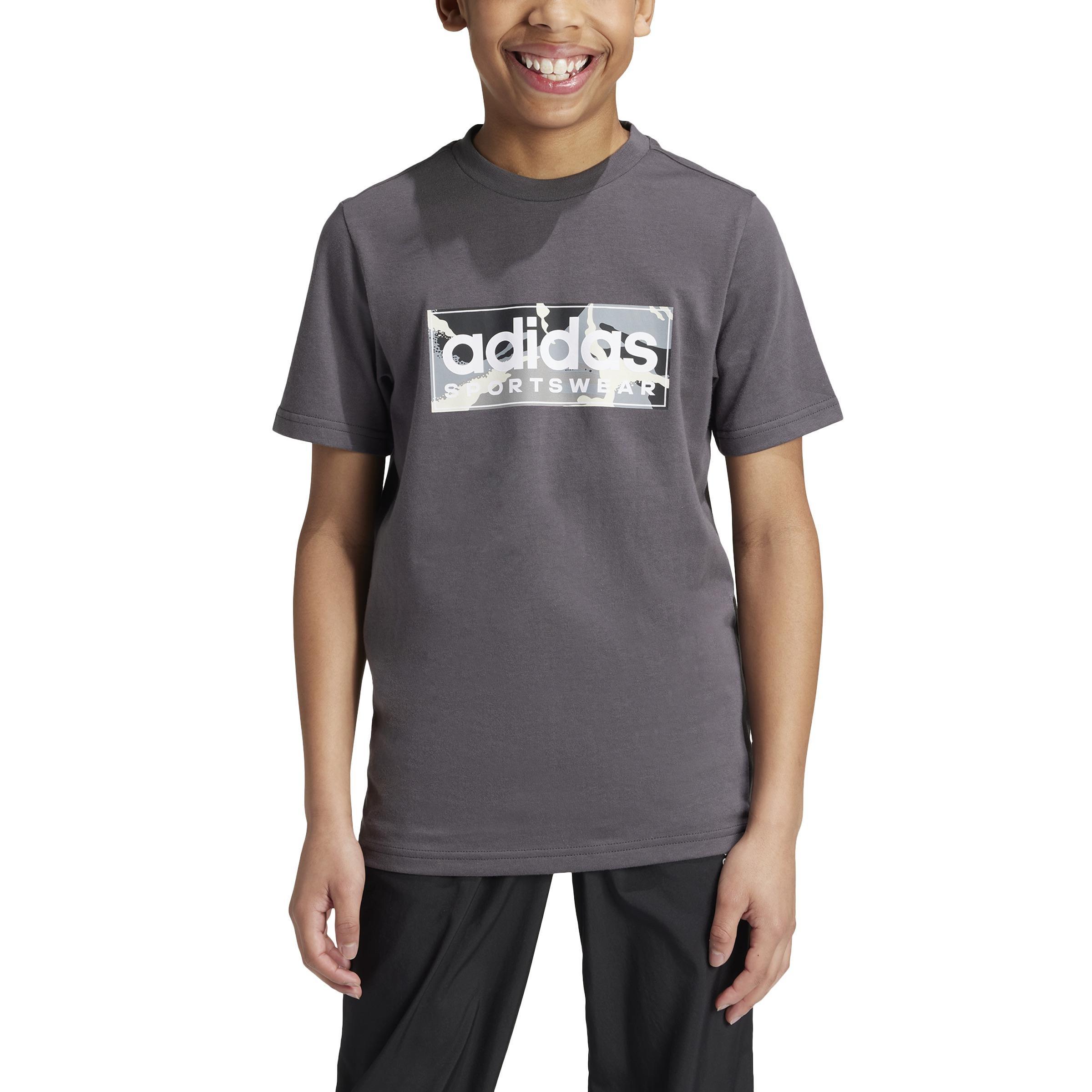 Kids Camo Linear Graphic T-Shirt, Grey, , large image number 2