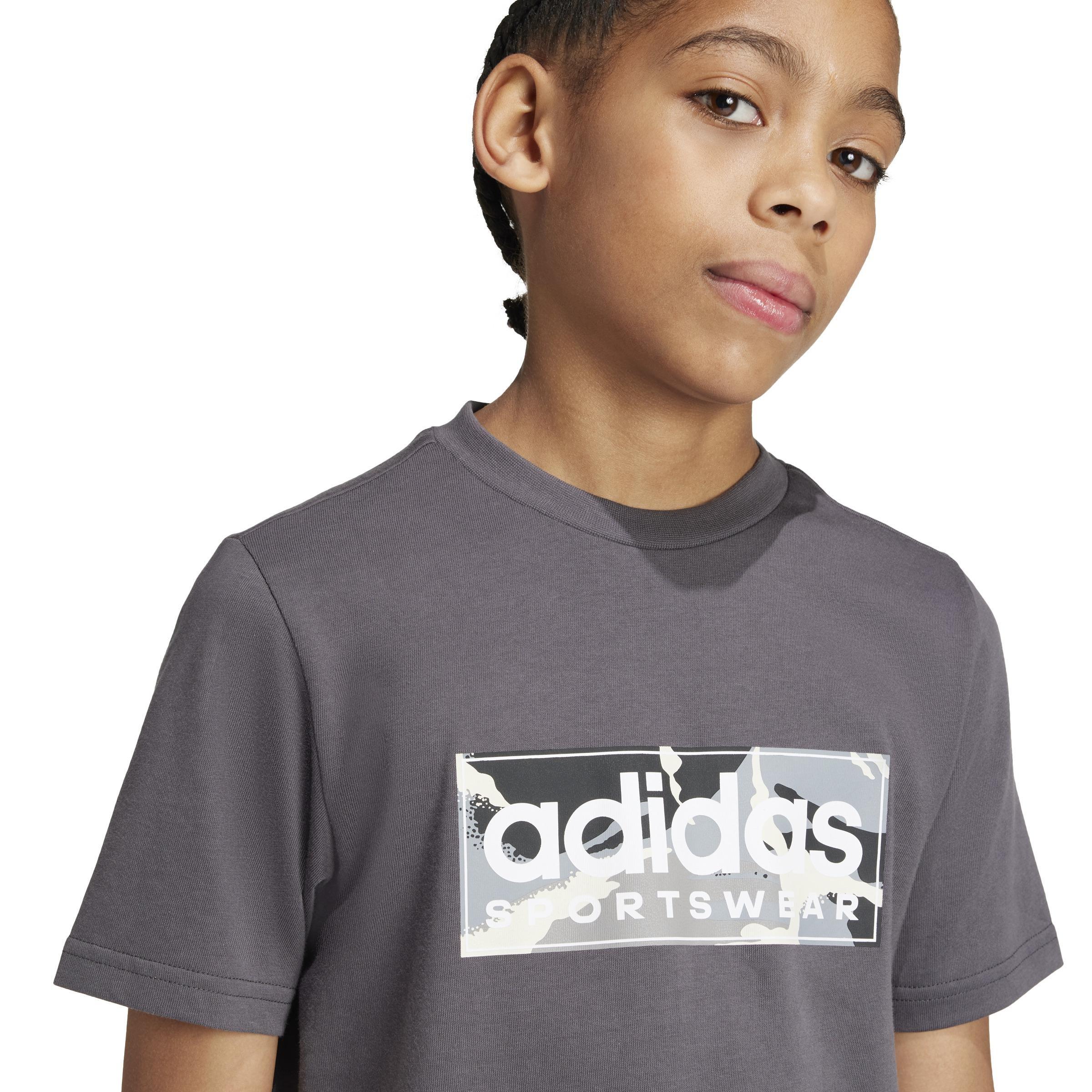 Kids Camo Linear Graphic T-Shirt, Grey, , large image number 6