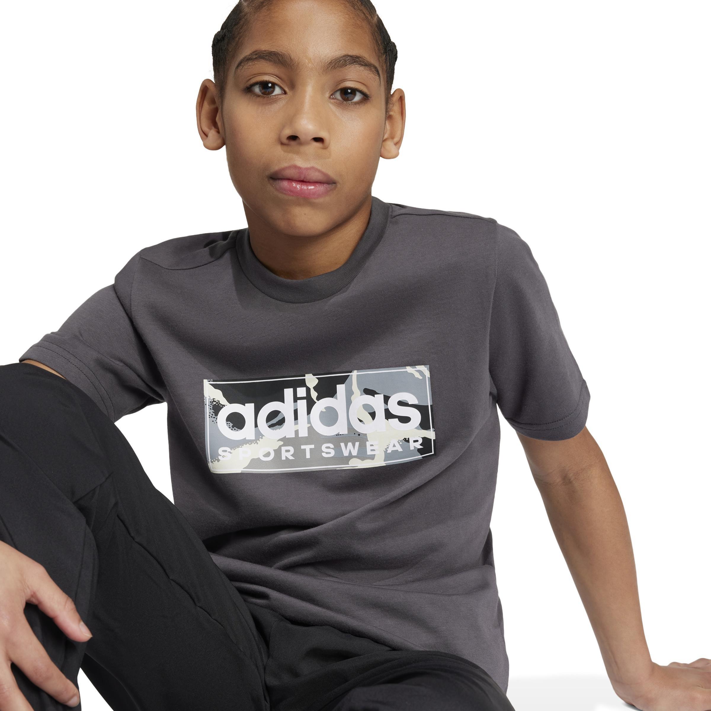 Kids Camo Linear Graphic T-Shirt, Grey, , large image number 11