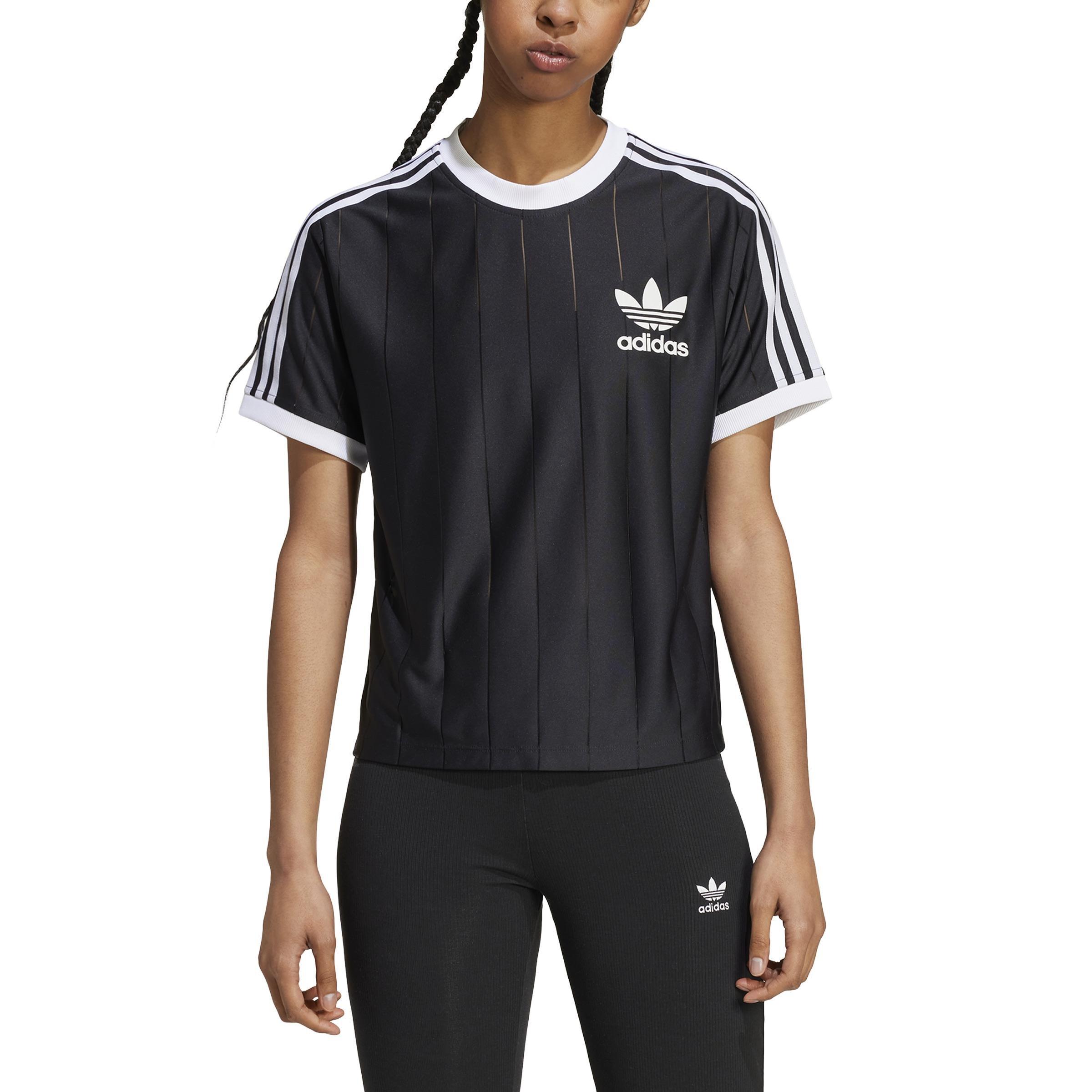 Adicolor 3-Stripes Pinstripe T-Shirt, Black, A901_ONE, large image number 2