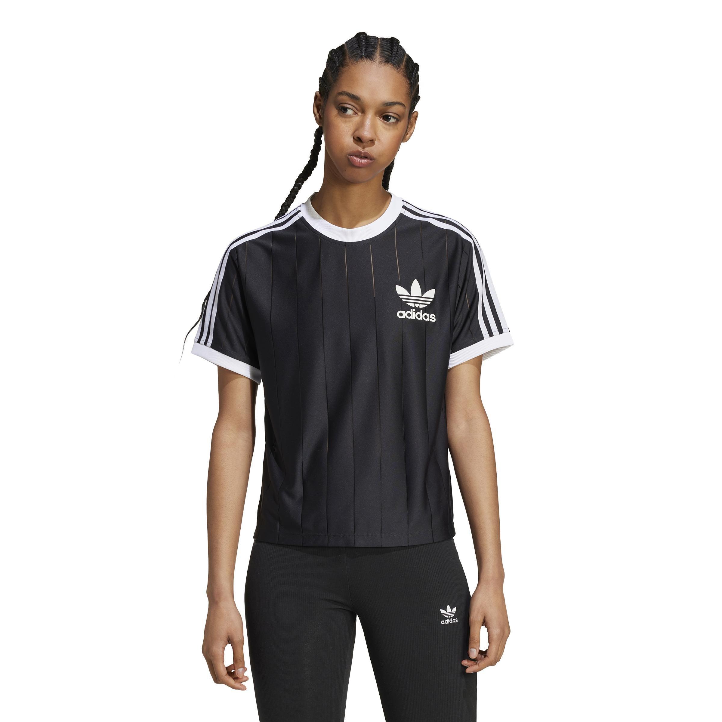 Adicolor 3-Stripes Pinstripe T-Shirt, Black, A901_ONE, large image number 8