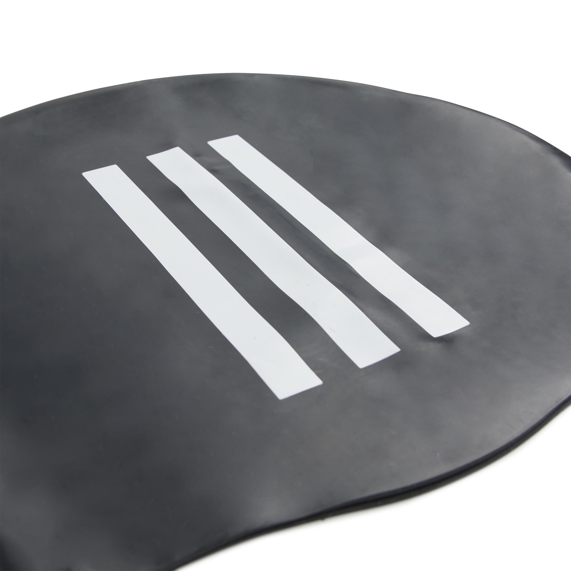 Kids Unisex Adidas 3-Stripes Swim Cap, Black, A901_ONE, large image number 5