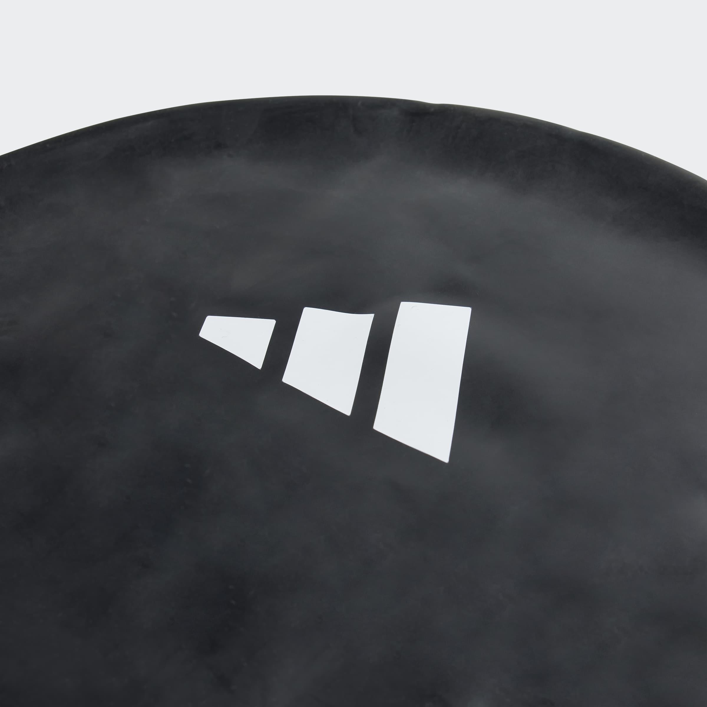 Kids Unisex Adidas 3-Stripes Swim Cap, Black, A901_ONE, large image number 6