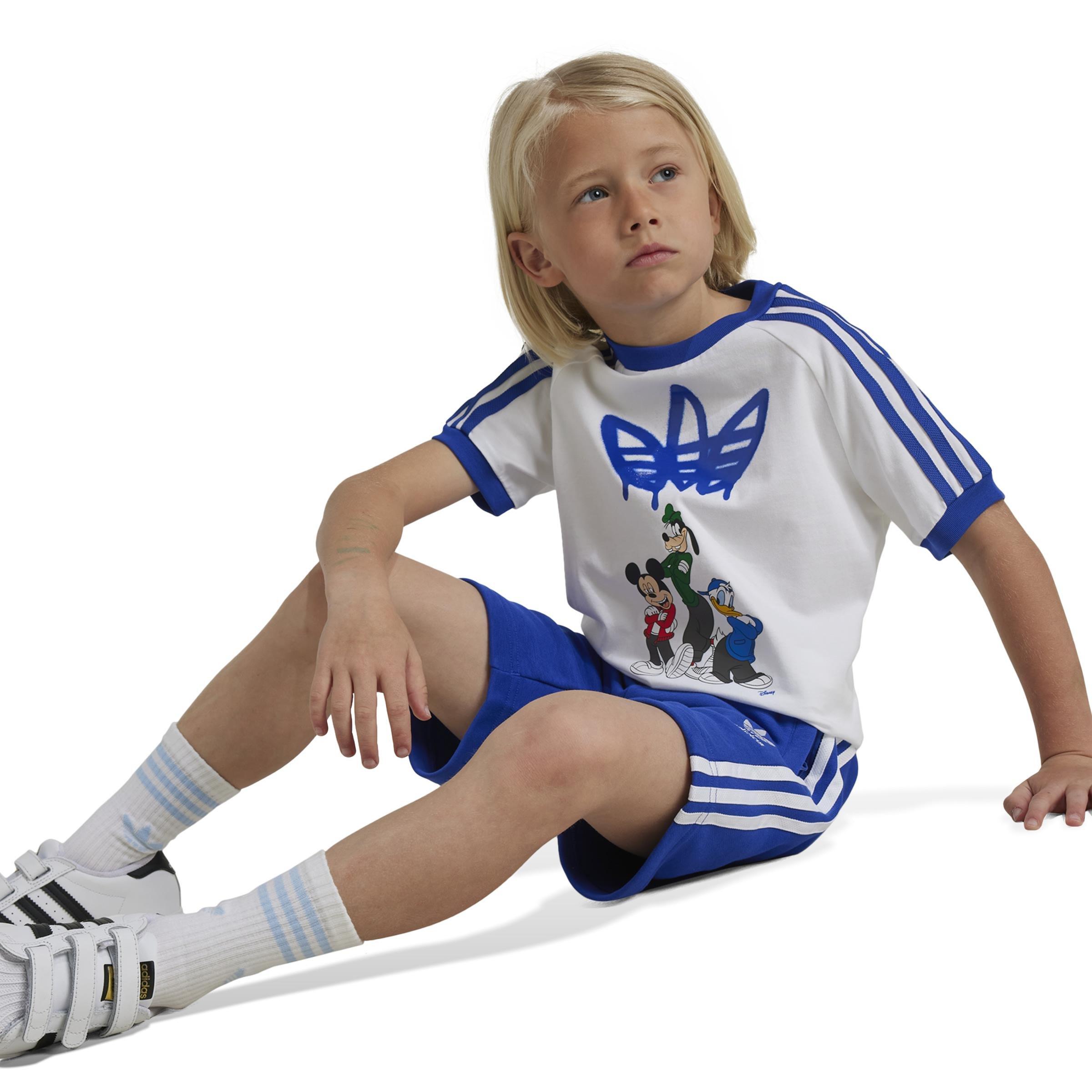 Unisex Kids Disney Mickey Mouse Shorts Tee Set, White, A901_ONE, large image number 10
