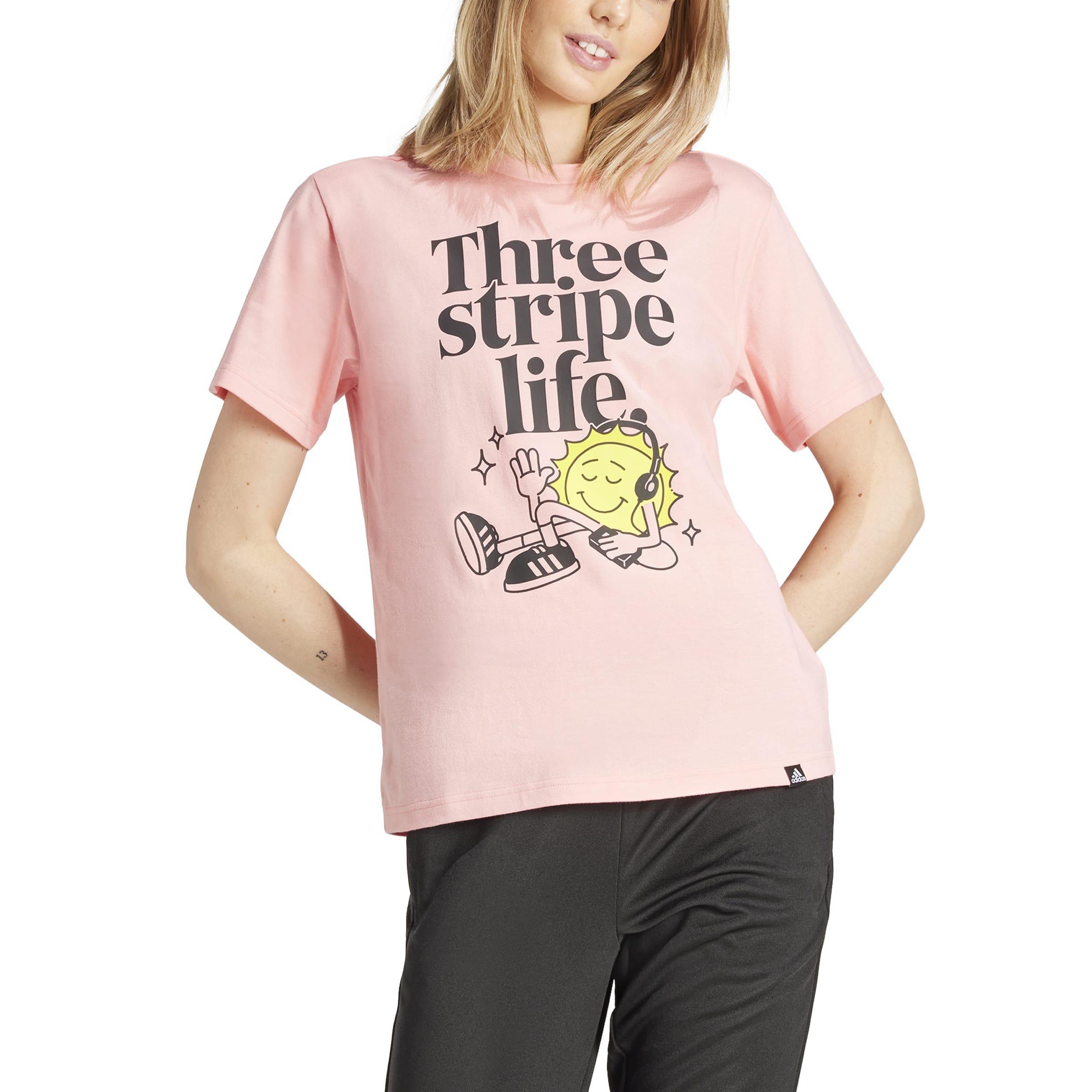 Positivity Graphic T-Shirt, Pink, A901_ONE, large image number 1