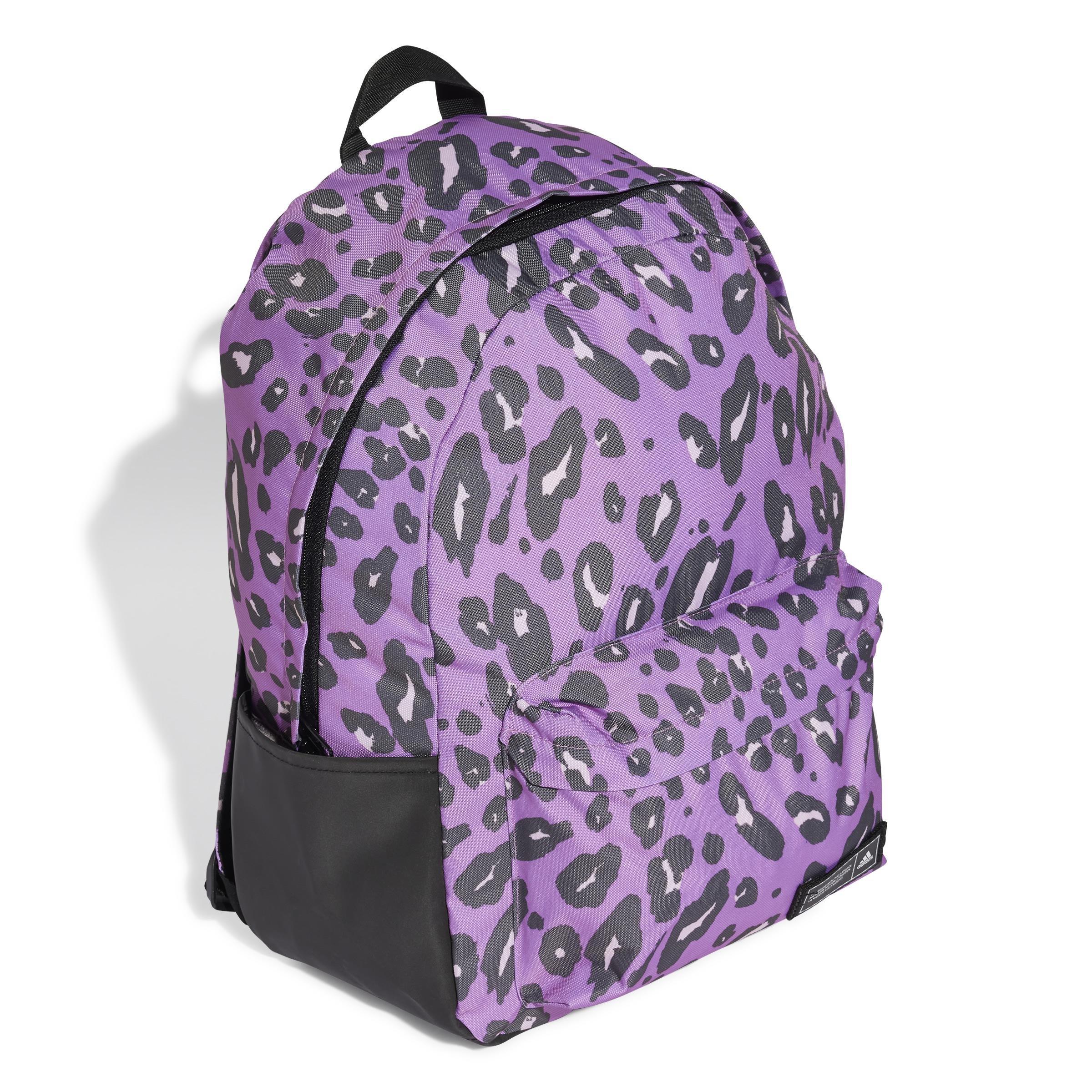 Animal Print Classic Backpack, Purple, A901_ONE, large image number 0