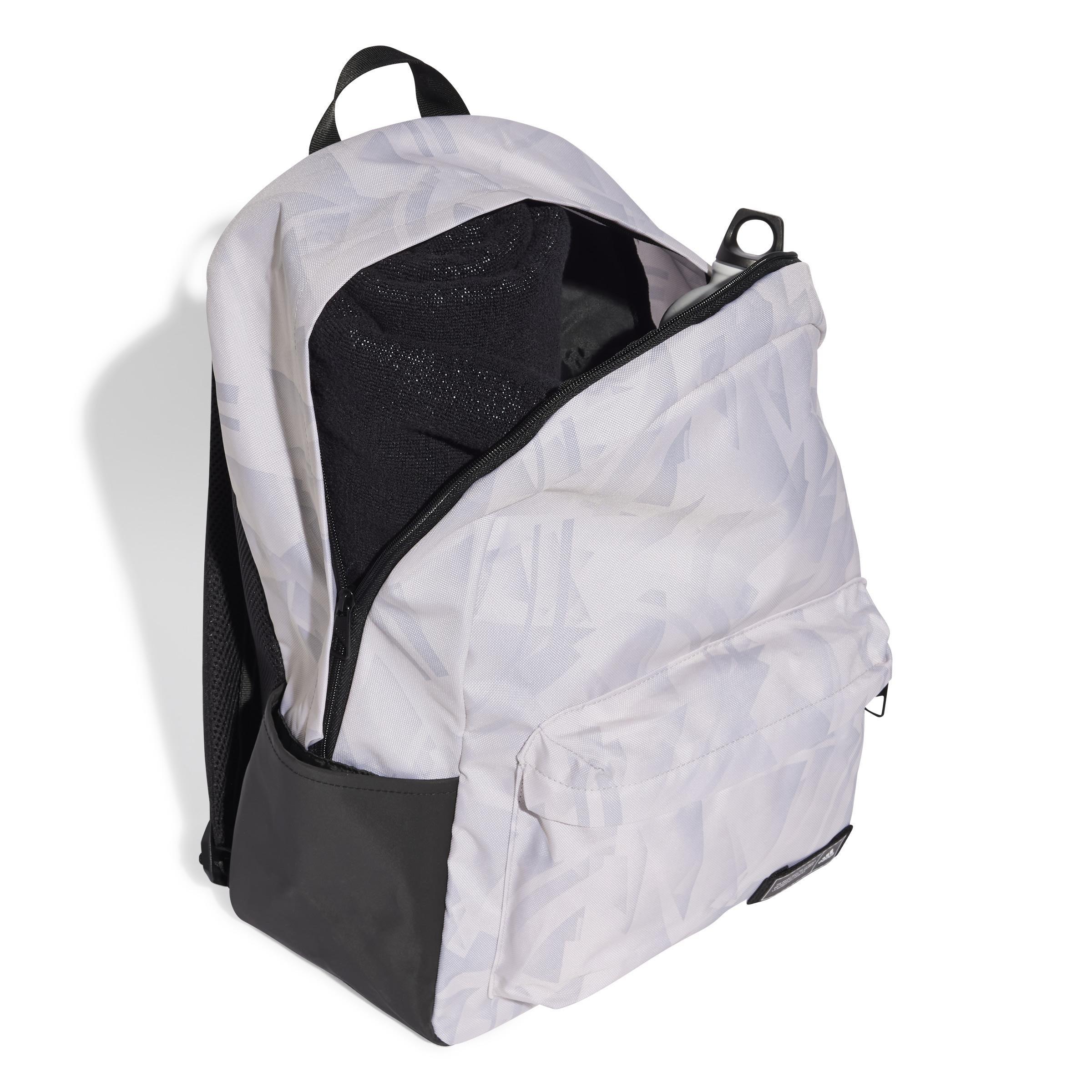 Unisex Classic Graphic Backpack, Grey, A901_ONE, large image number 1
