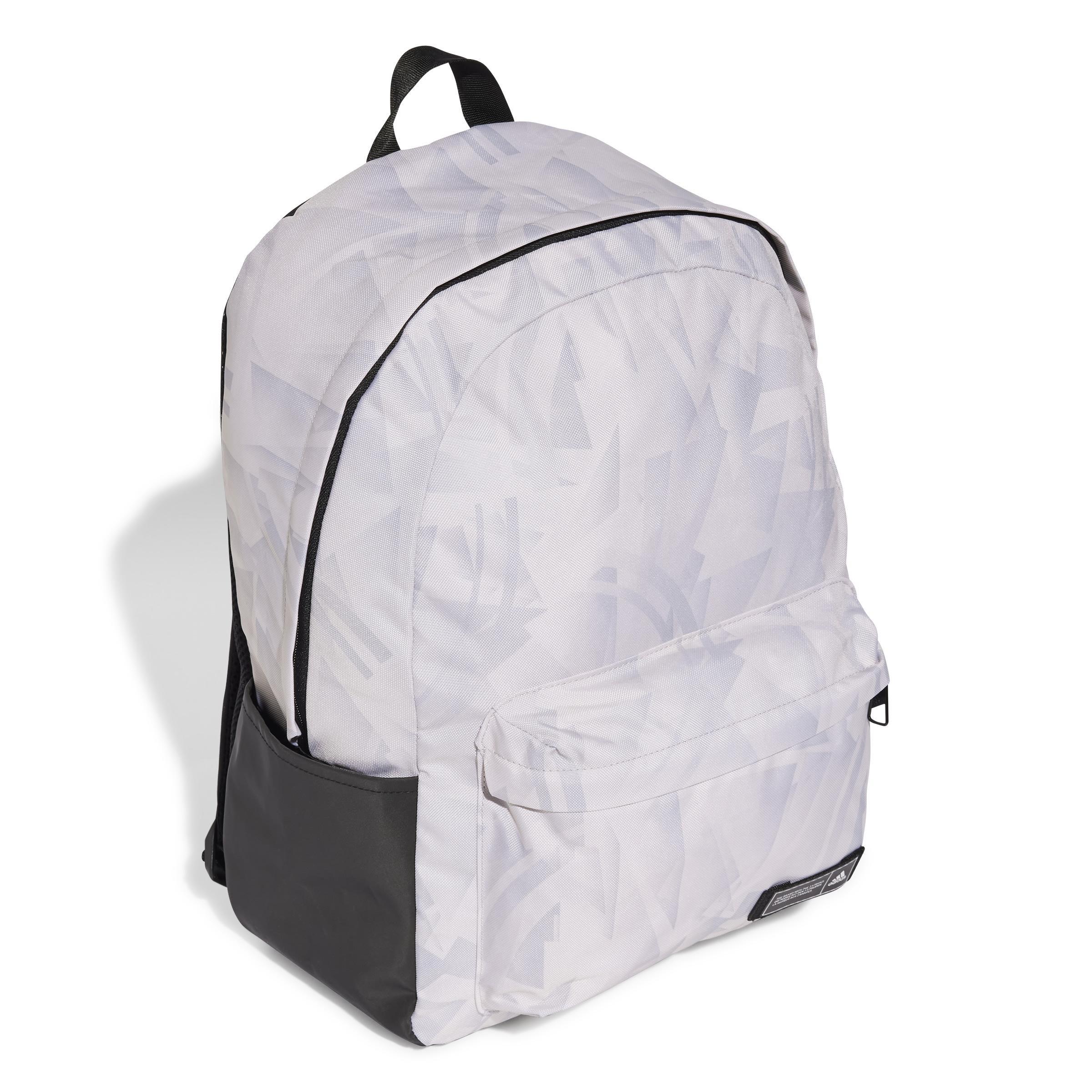 Unisex Classic Graphic Backpack, Grey, A901_ONE, large image number 2