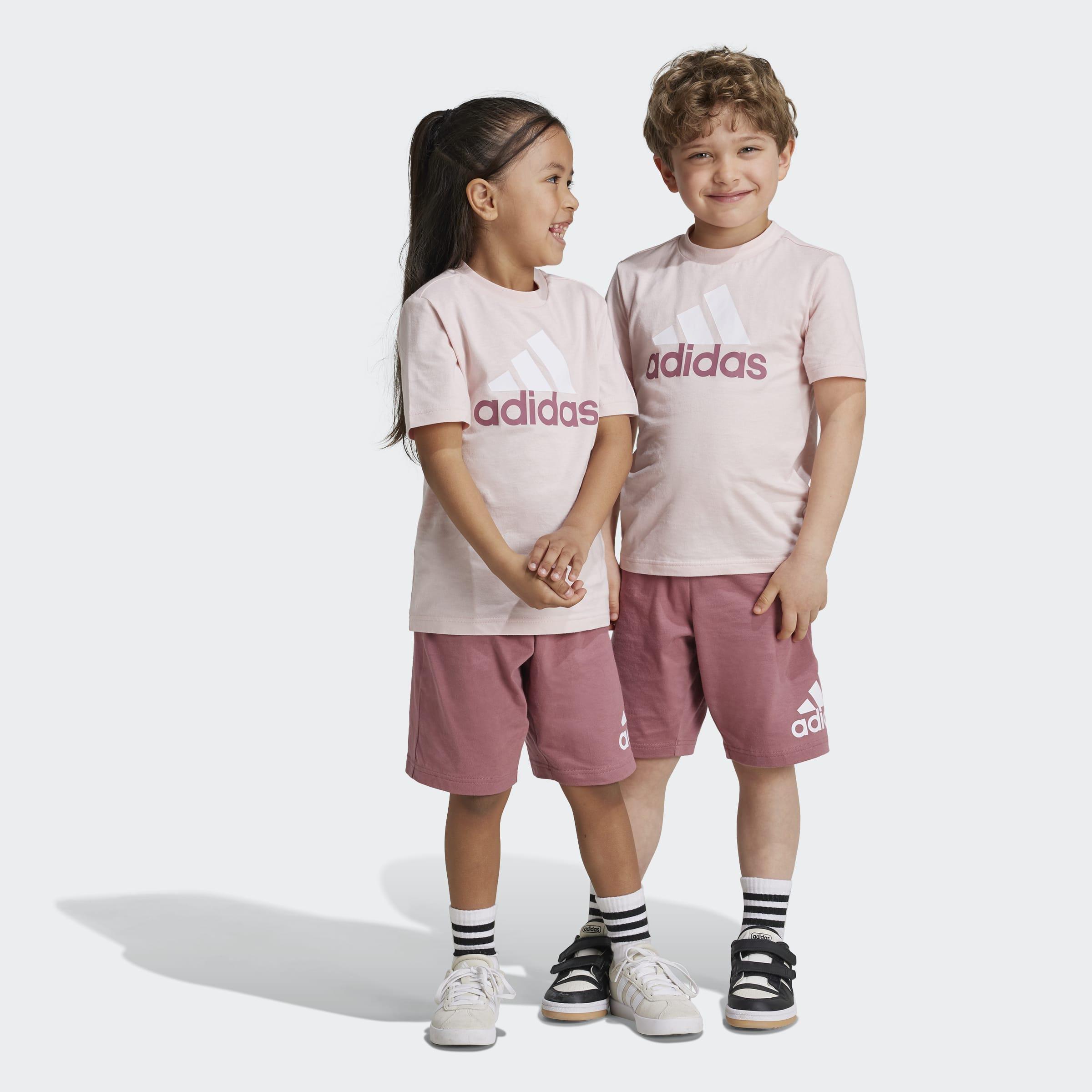 Kids Unisex Essentials Logo Tee And Short Set, Pink, A901_ONE, large image number 5