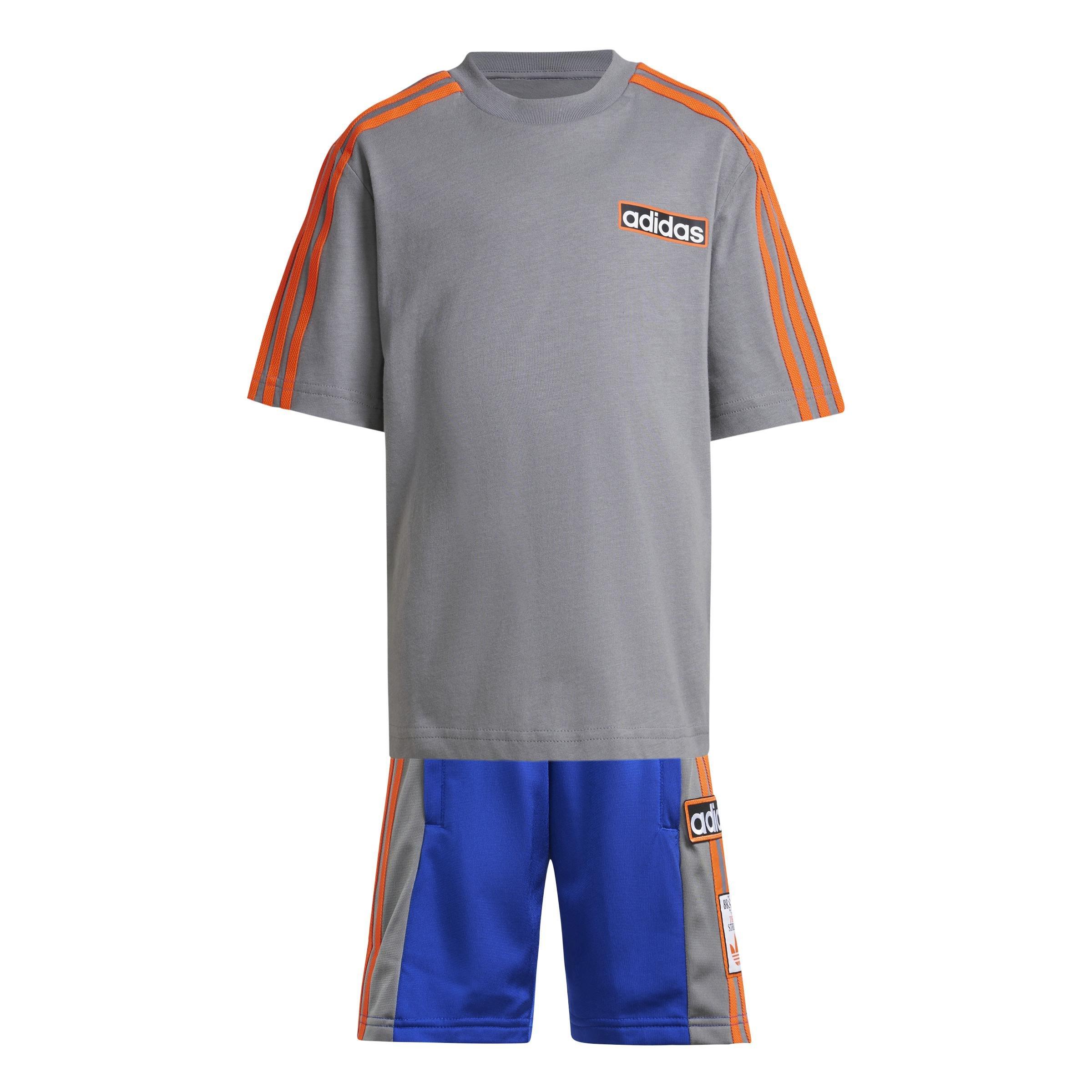 Unisex Kids Shorts Tee Set, Grey, , large image number 0