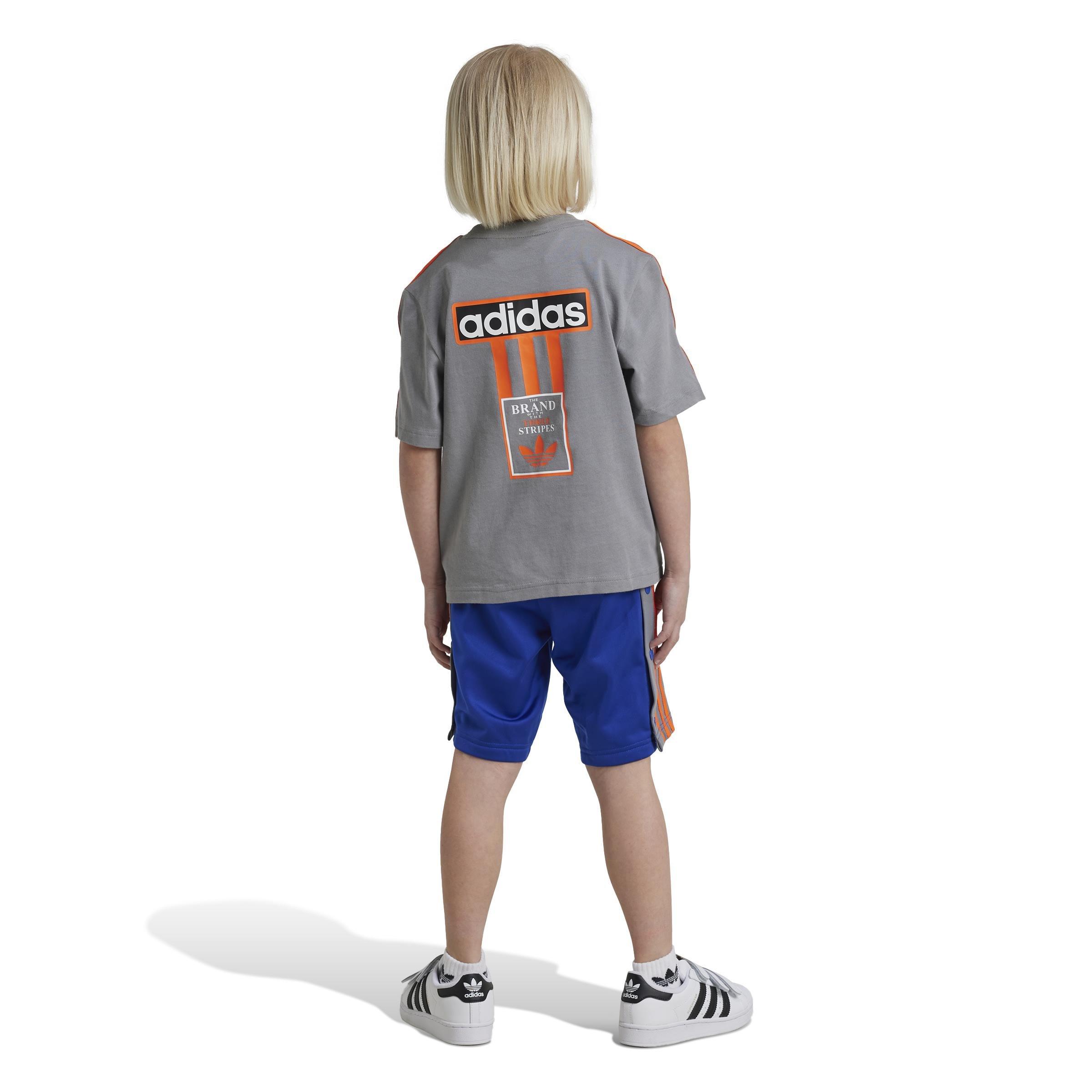 Unisex Kids Shorts Tee Set, Grey, , large image number 1