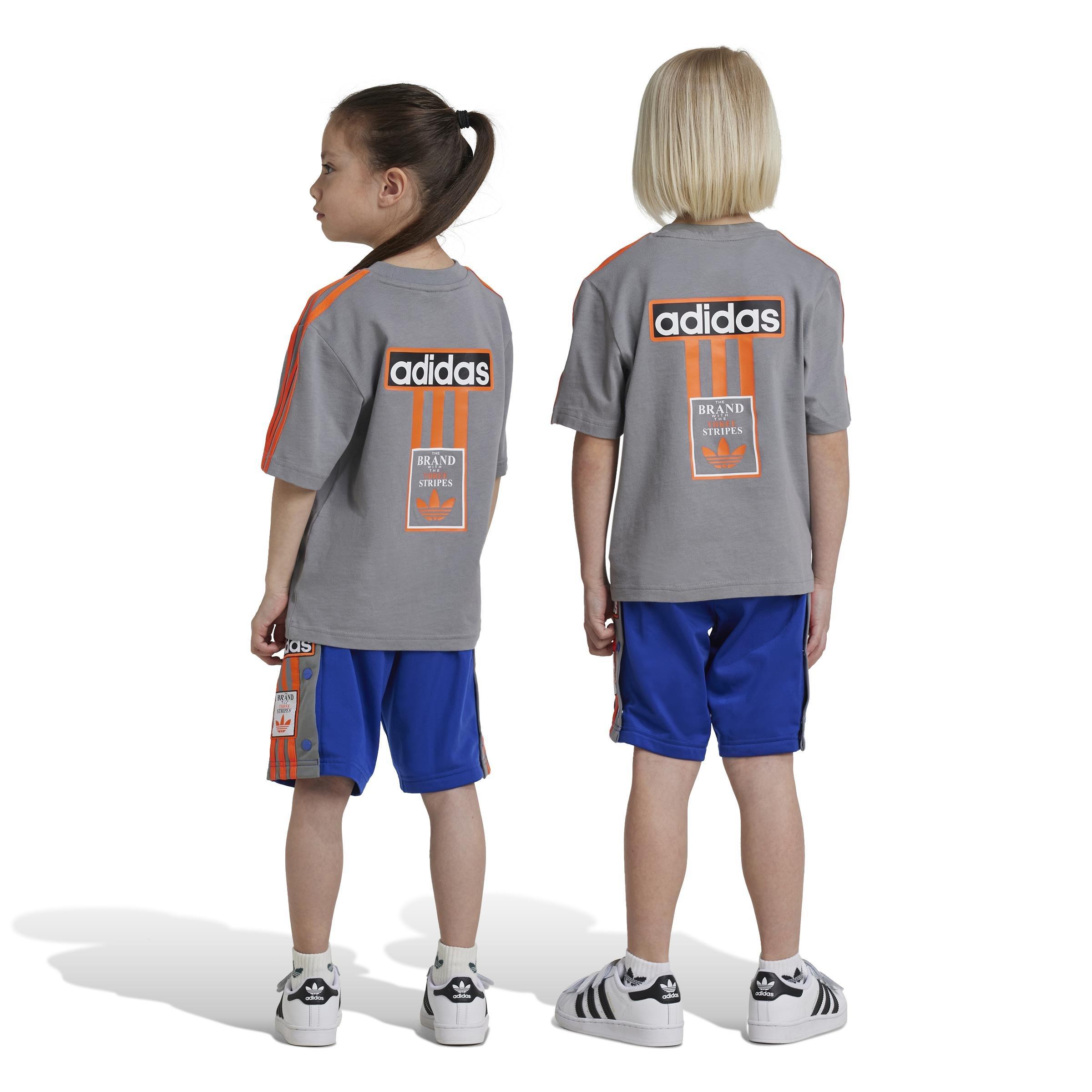 Unisex Kids Shorts Tee Set, Grey, , large image number 2