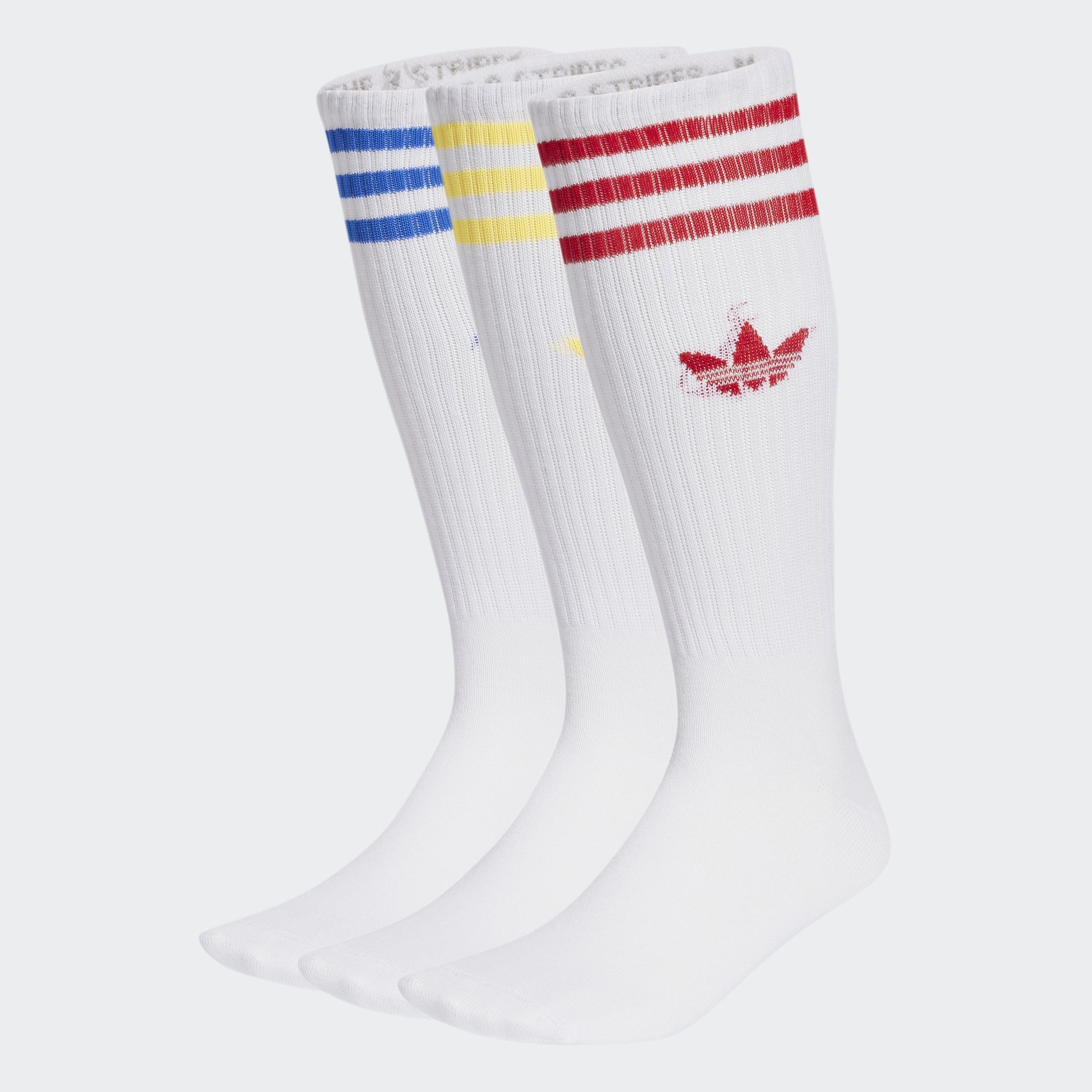 Unisex Solid Crew Socks 3 Pairs, White, A901_ONE, large image number 0