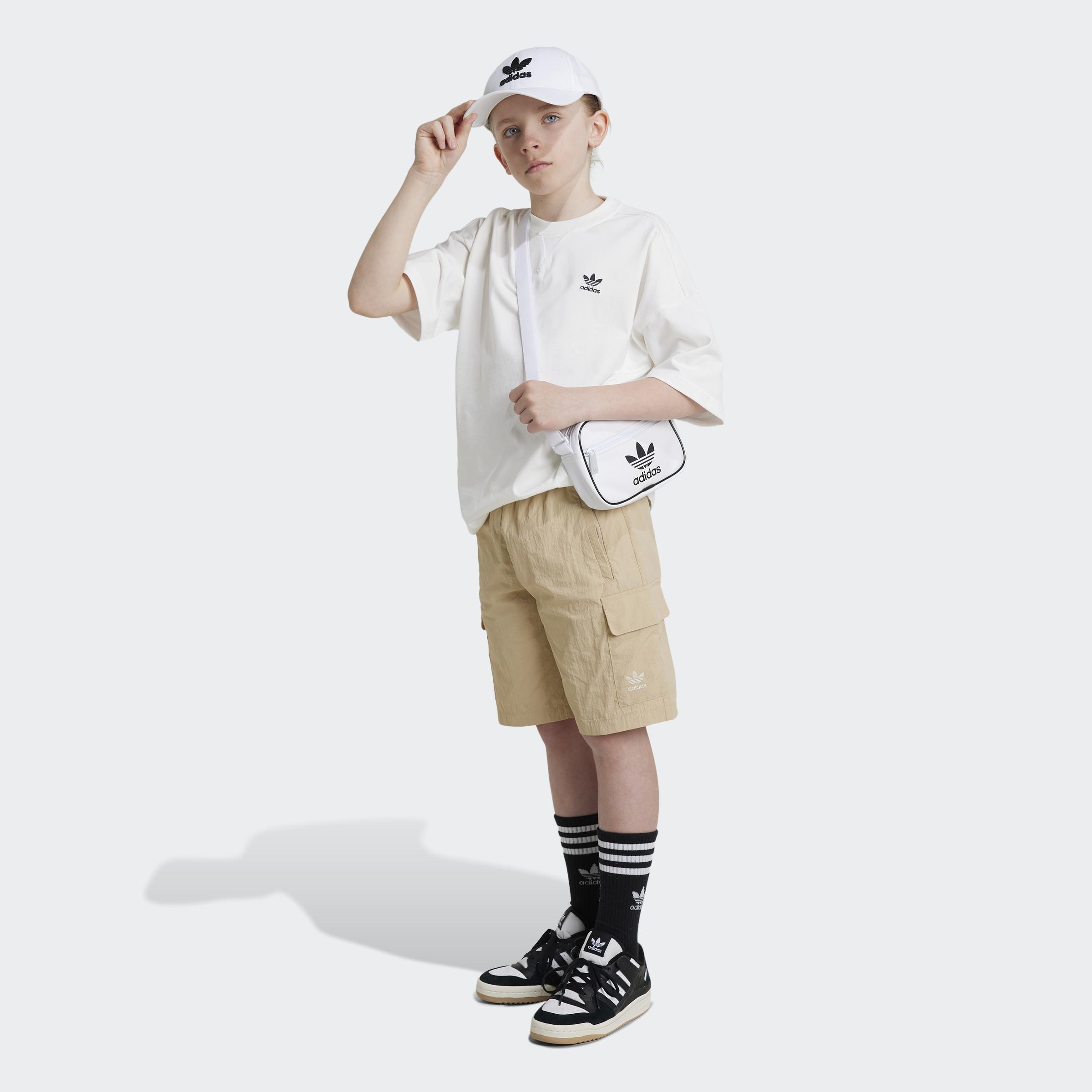 Kids Unisex Cargo Shorts, Beige, A901_ONE, large image number 4