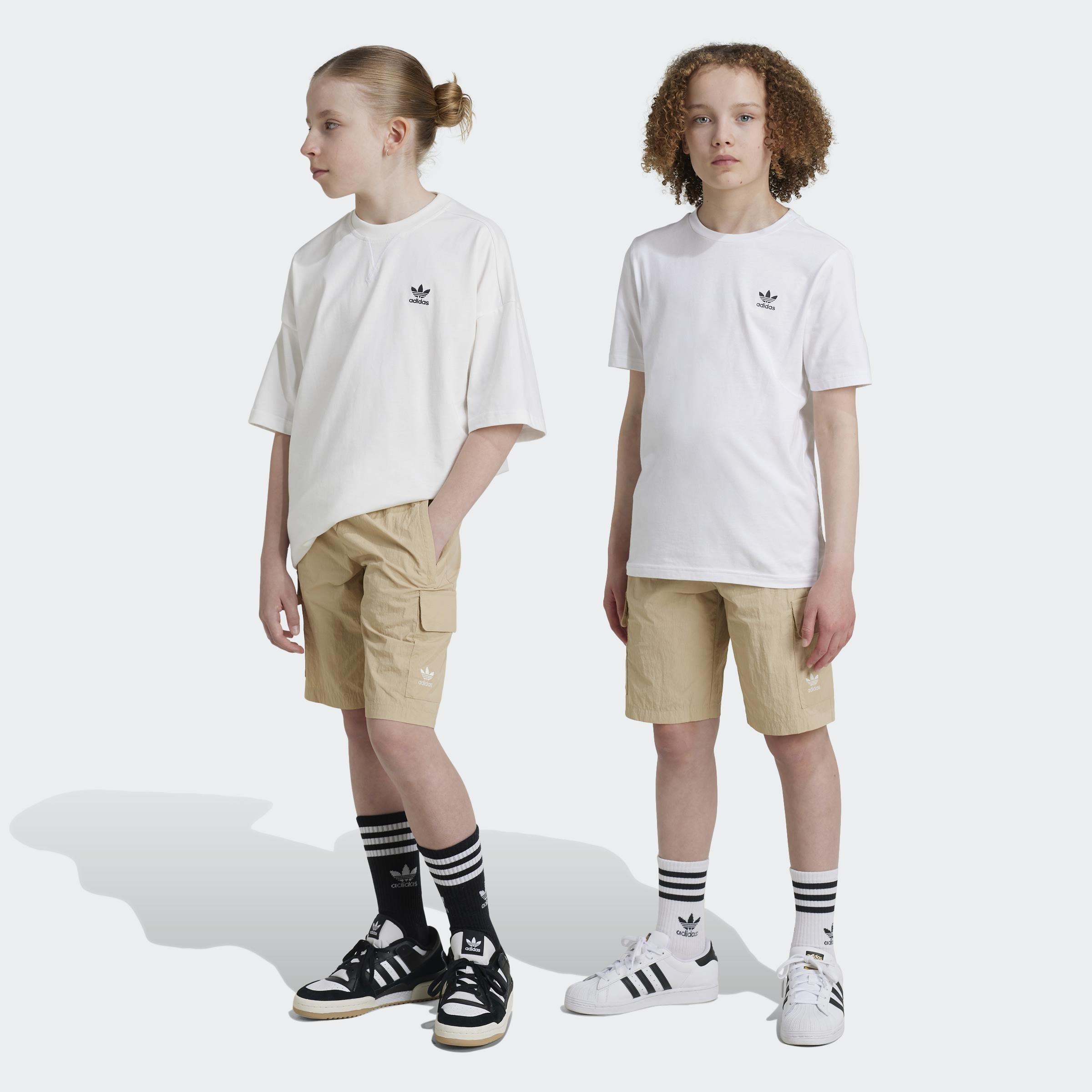 Kids Unisex Cargo Shorts, Beige, A901_ONE, large image number 5