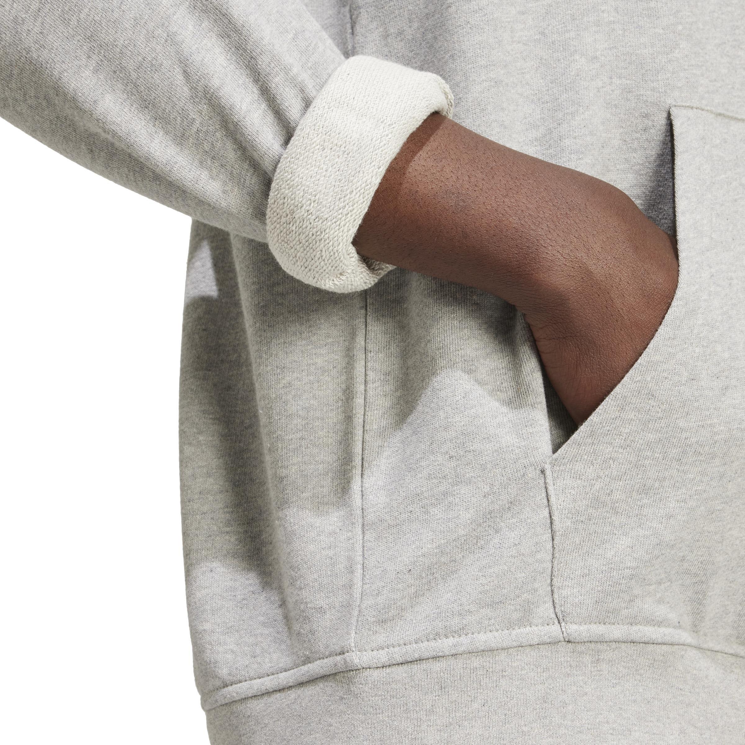 Trefoil Essentials Hoodie, Grey, , large image number 4