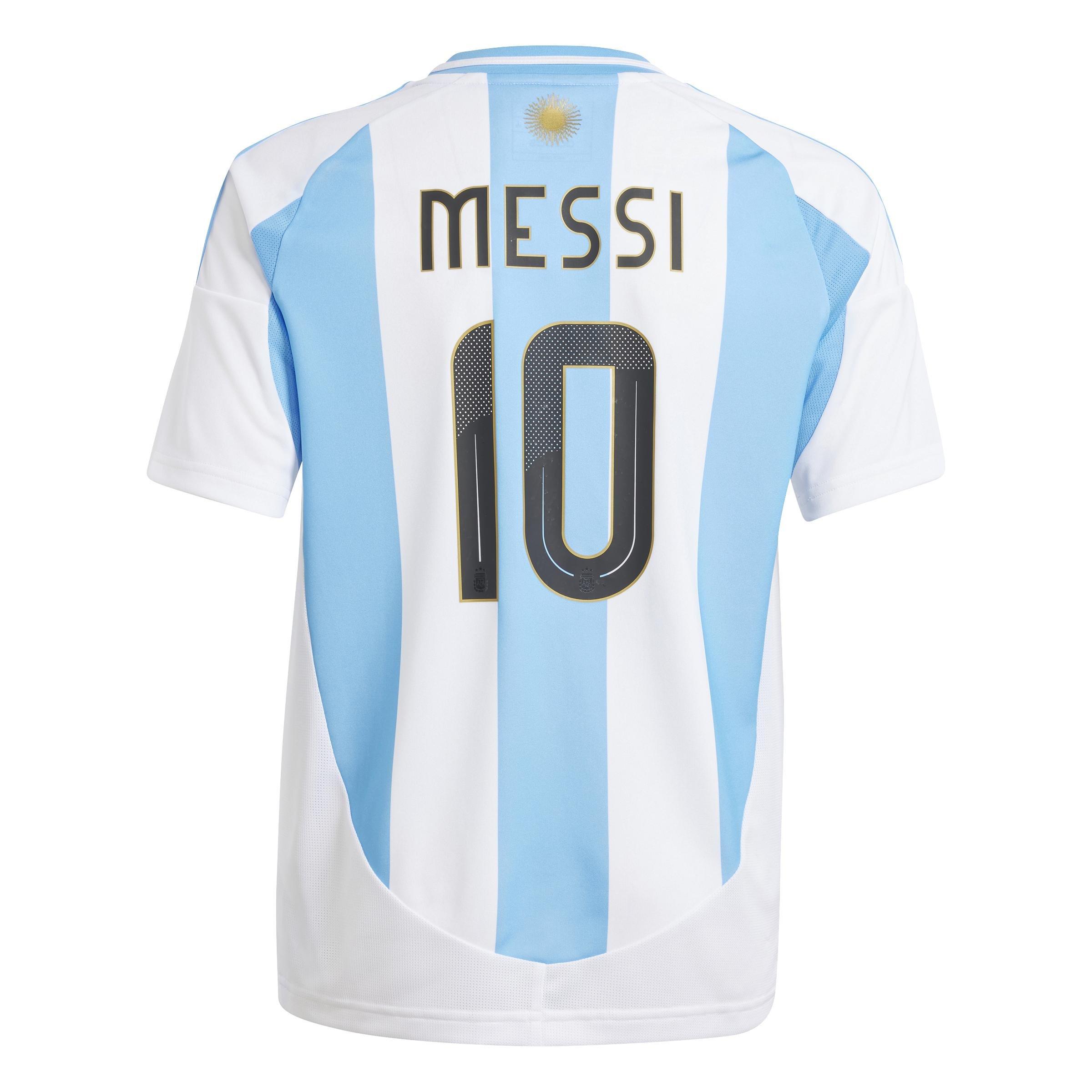 Unisex Kids Argentina 24 Messi Home Jersey, White, A901_ONE, large image number 2