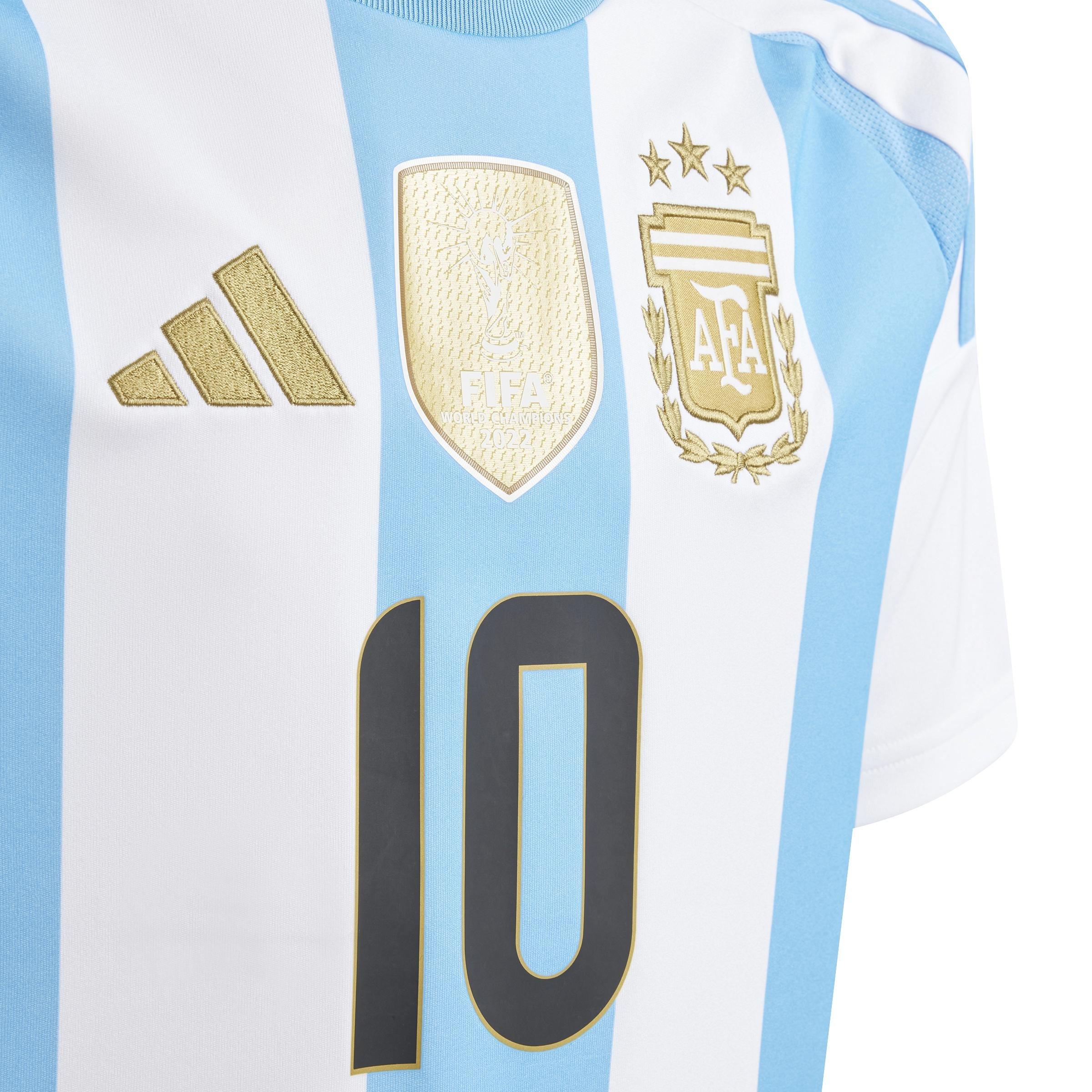 Unisex Kids Argentina 24 Messi Home Jersey, White, , large image number 3