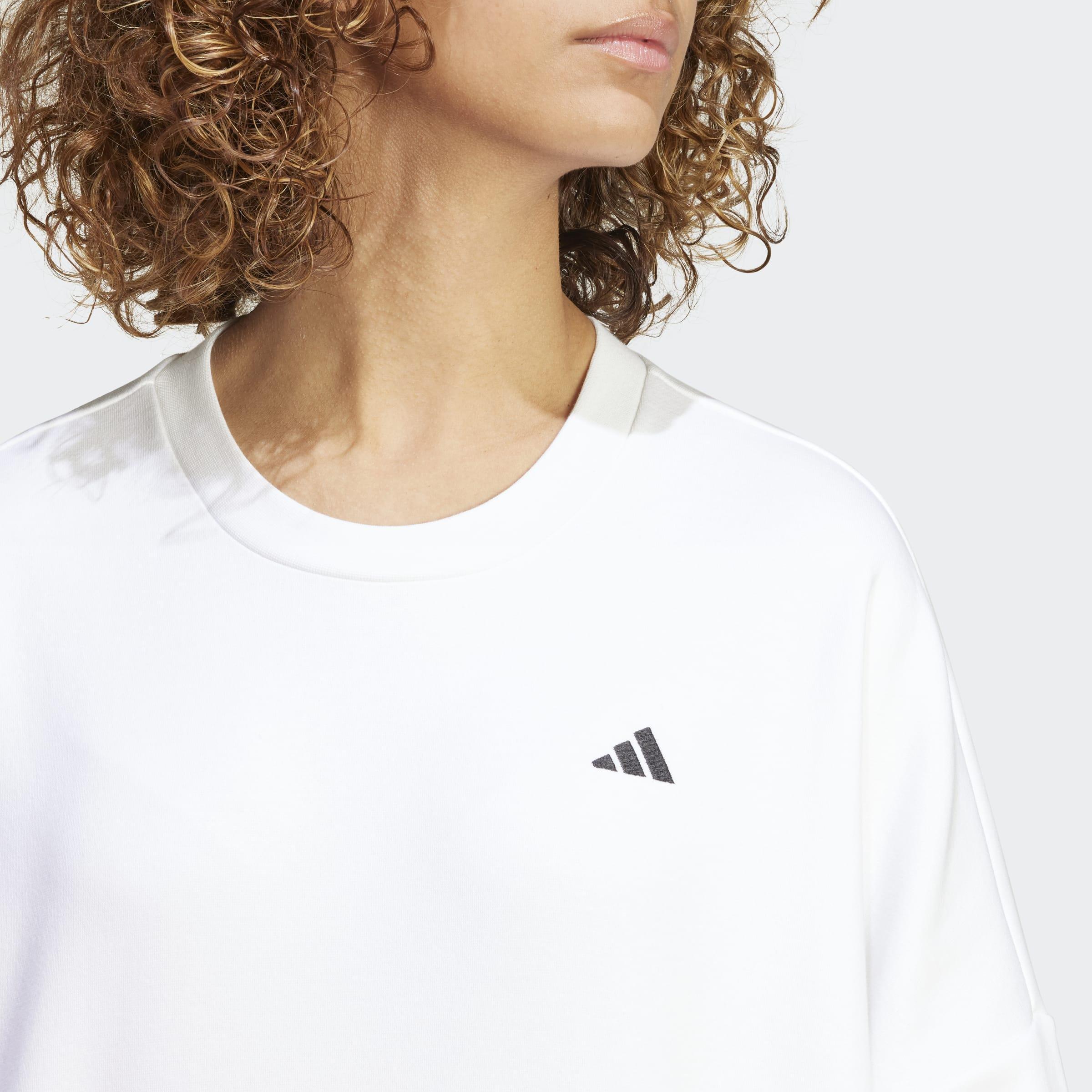 Essentials Small Logo Feel Cozy Sweatshirt, White, A901_ONE, large image number 3