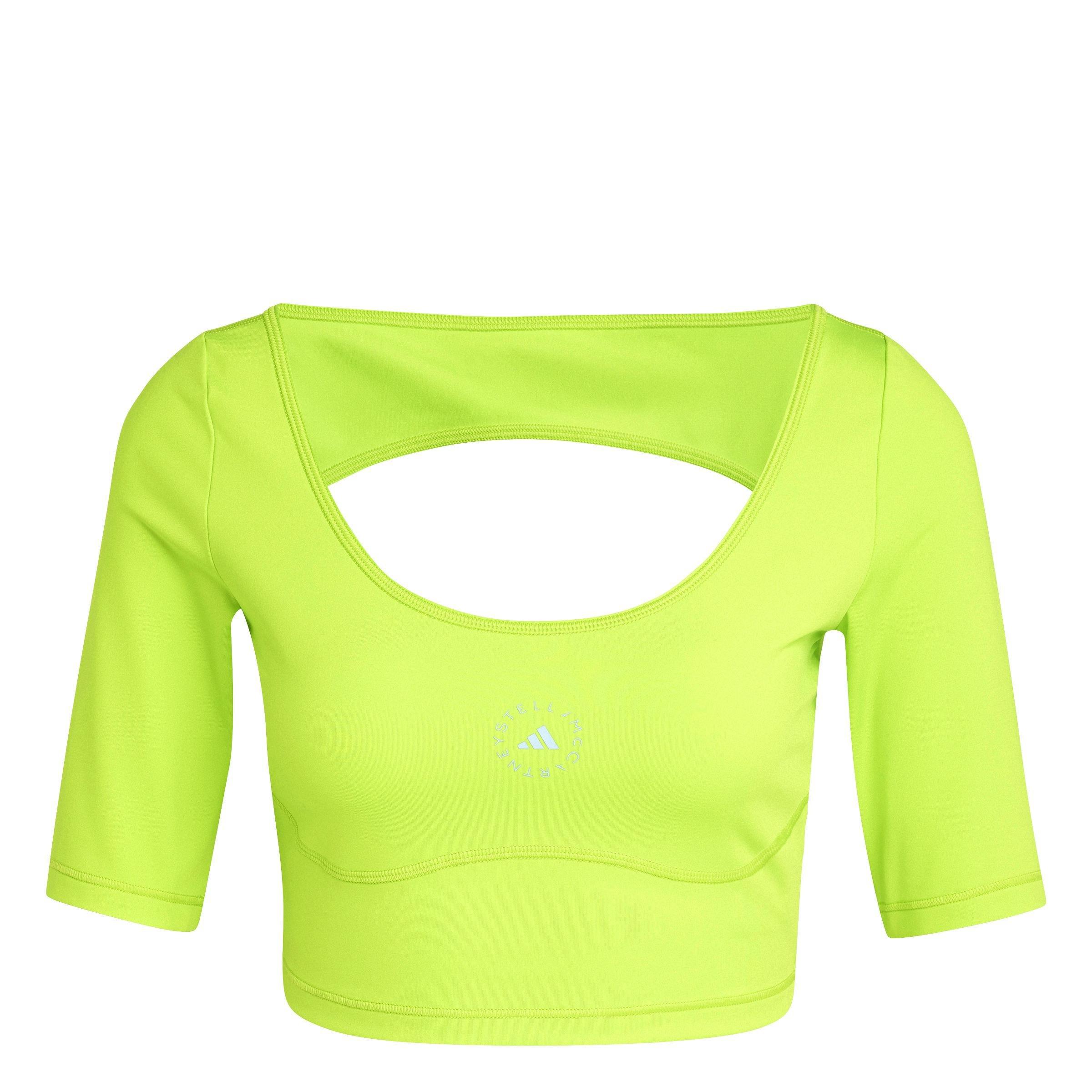 adidas by Stella McCartney Crop Top, Green, A901_ONE, large image number 1