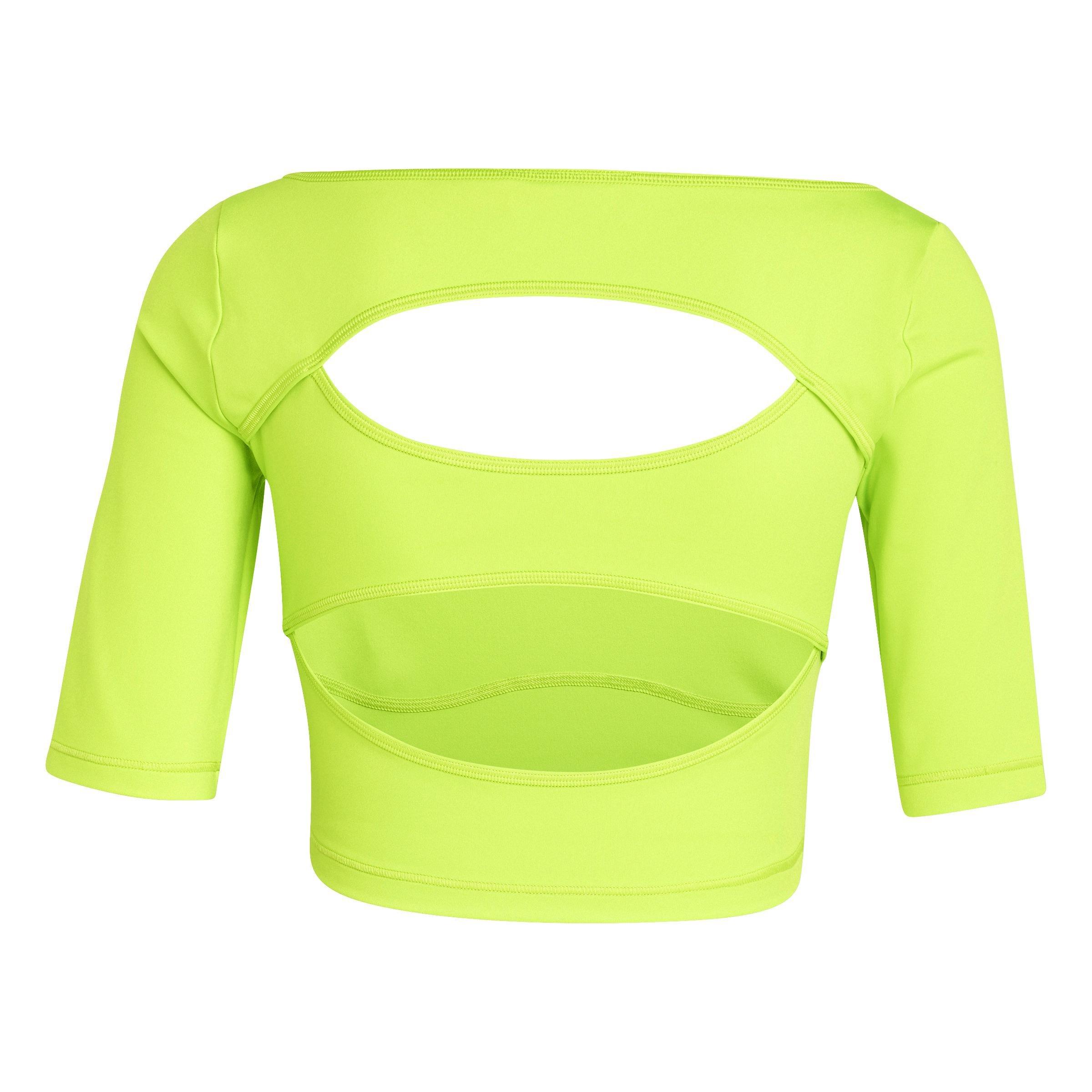 adidas by Stella McCartney Crop Top, Green, A901_ONE, large image number 2