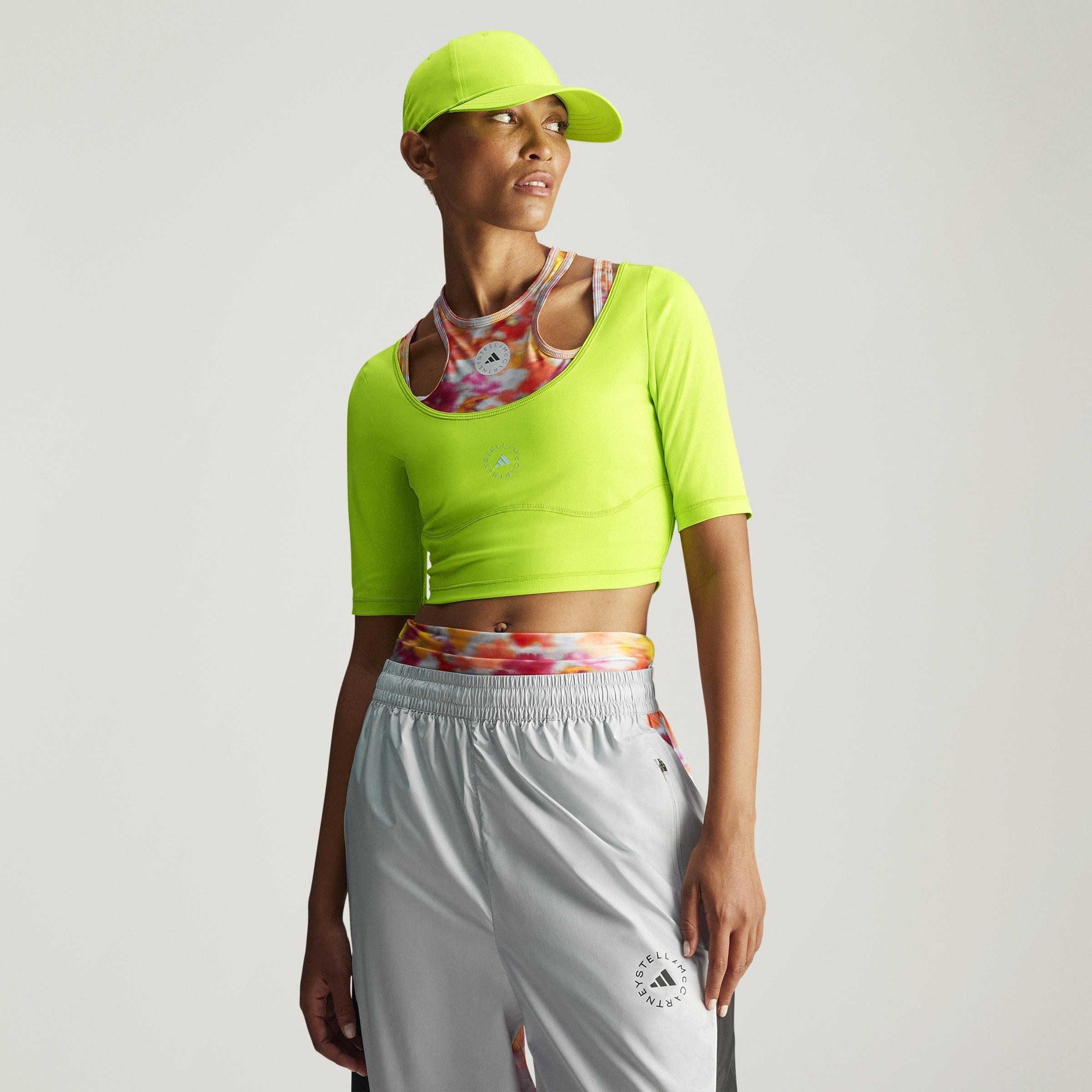adidas by Stella McCartney Crop Top, Green, A901_ONE, large image number 9