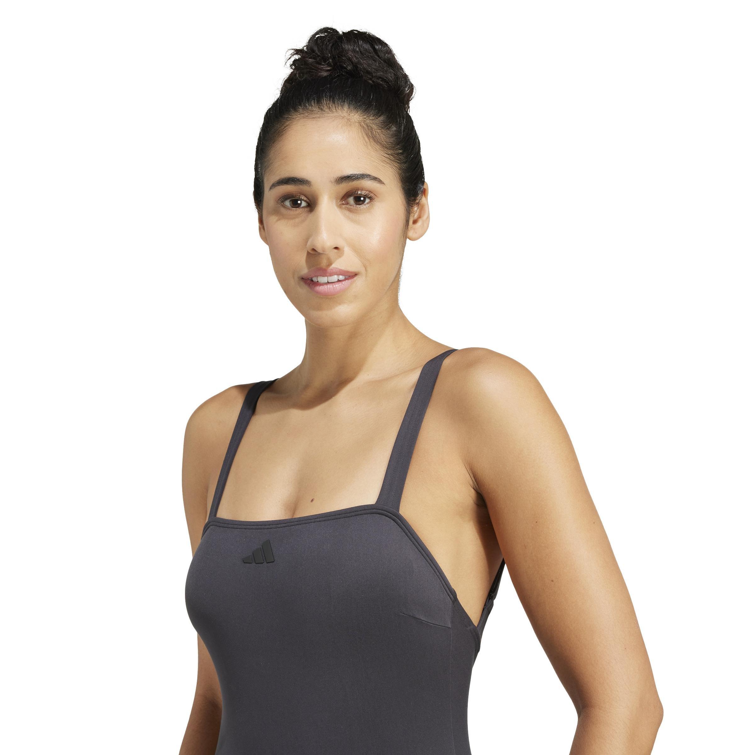 Iconisea Padded U-Back Swimsuit, Black, A901_ONE, large image number 4