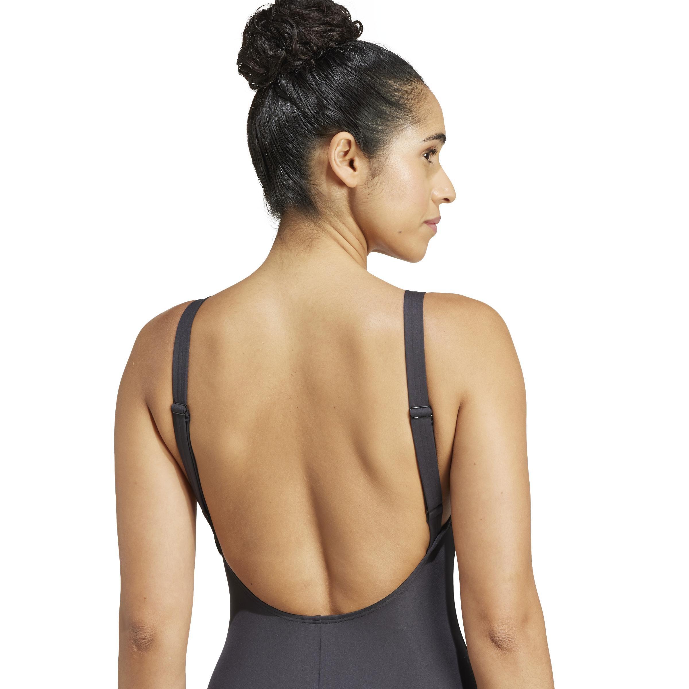Iconisea Padded U-Back Swimsuit, Black, A901_ONE, large image number 5