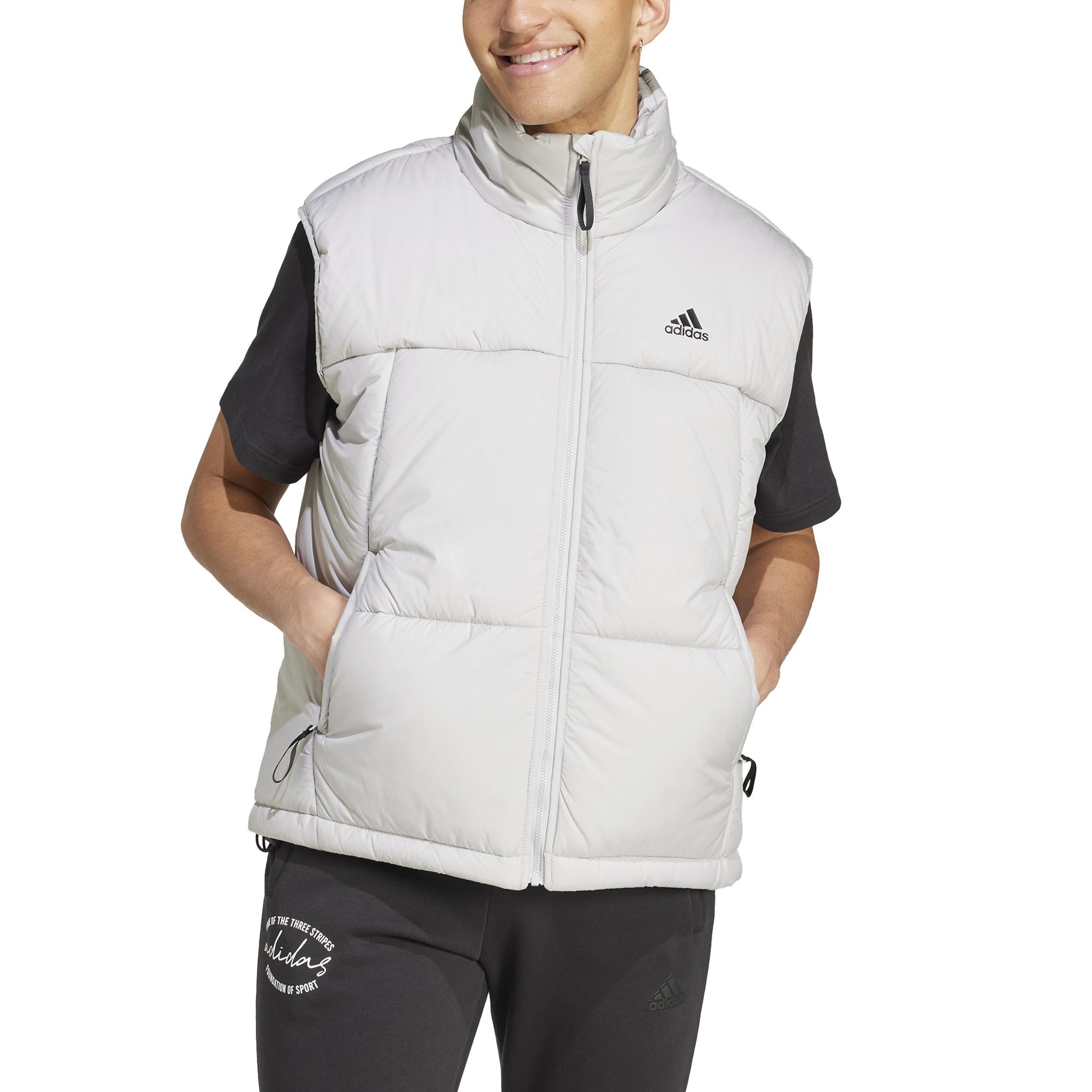 3-Stripes Puffy Vest, Grey, A901_ONE, large image number 0