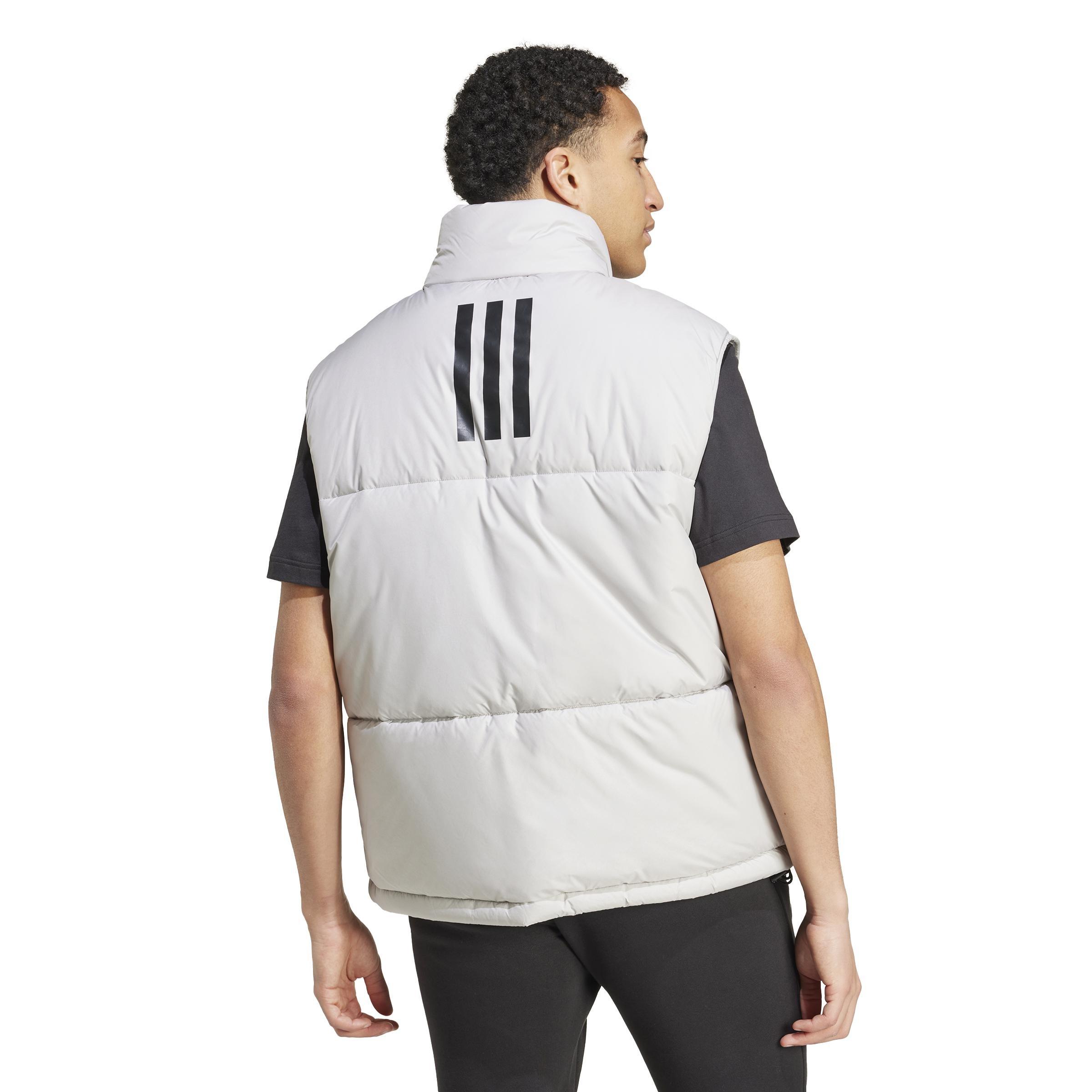 3-Stripes Puffy Vest, Grey, A901_ONE, large image number 3