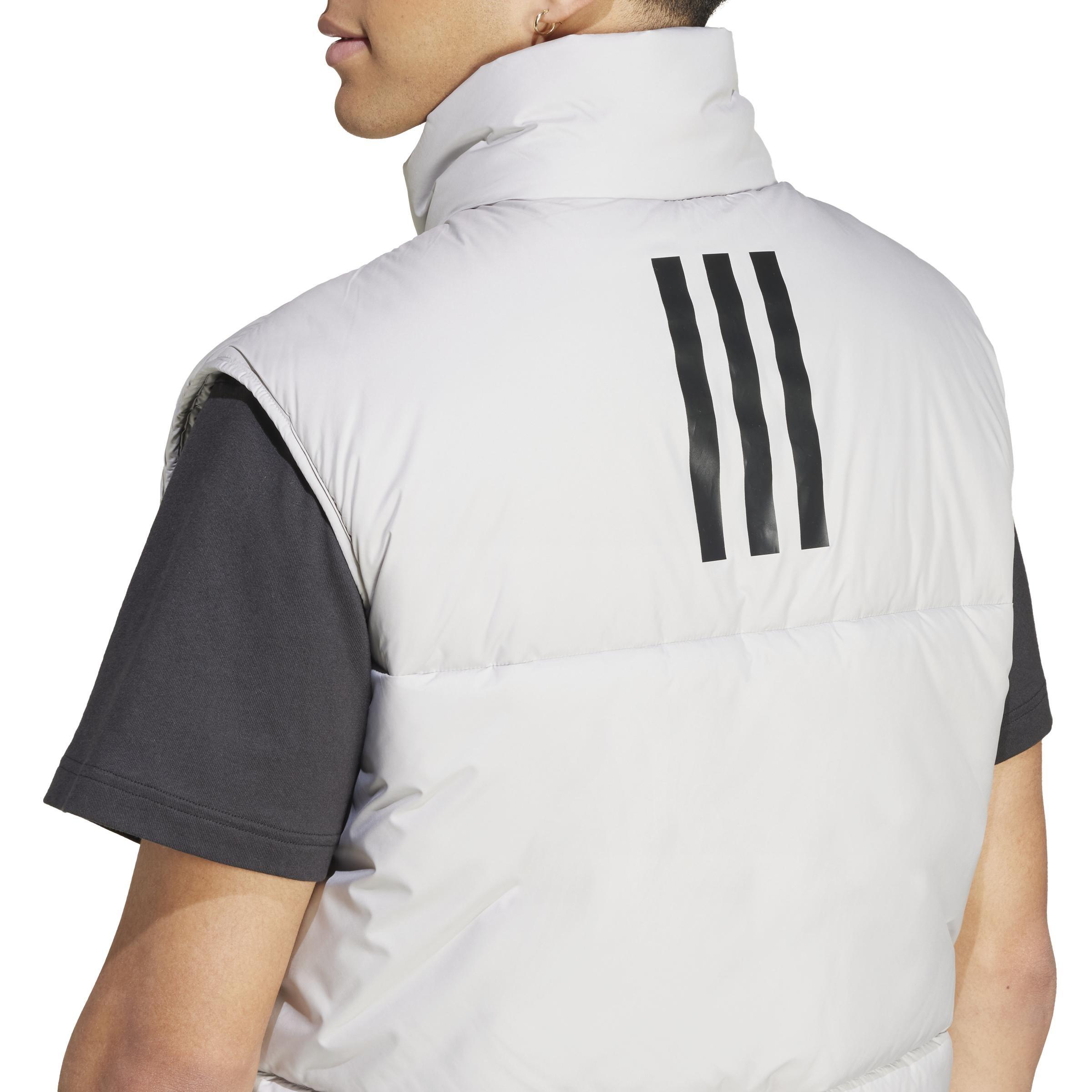 3-Stripes Puffy Vest, Grey, A901_ONE, large image number 4