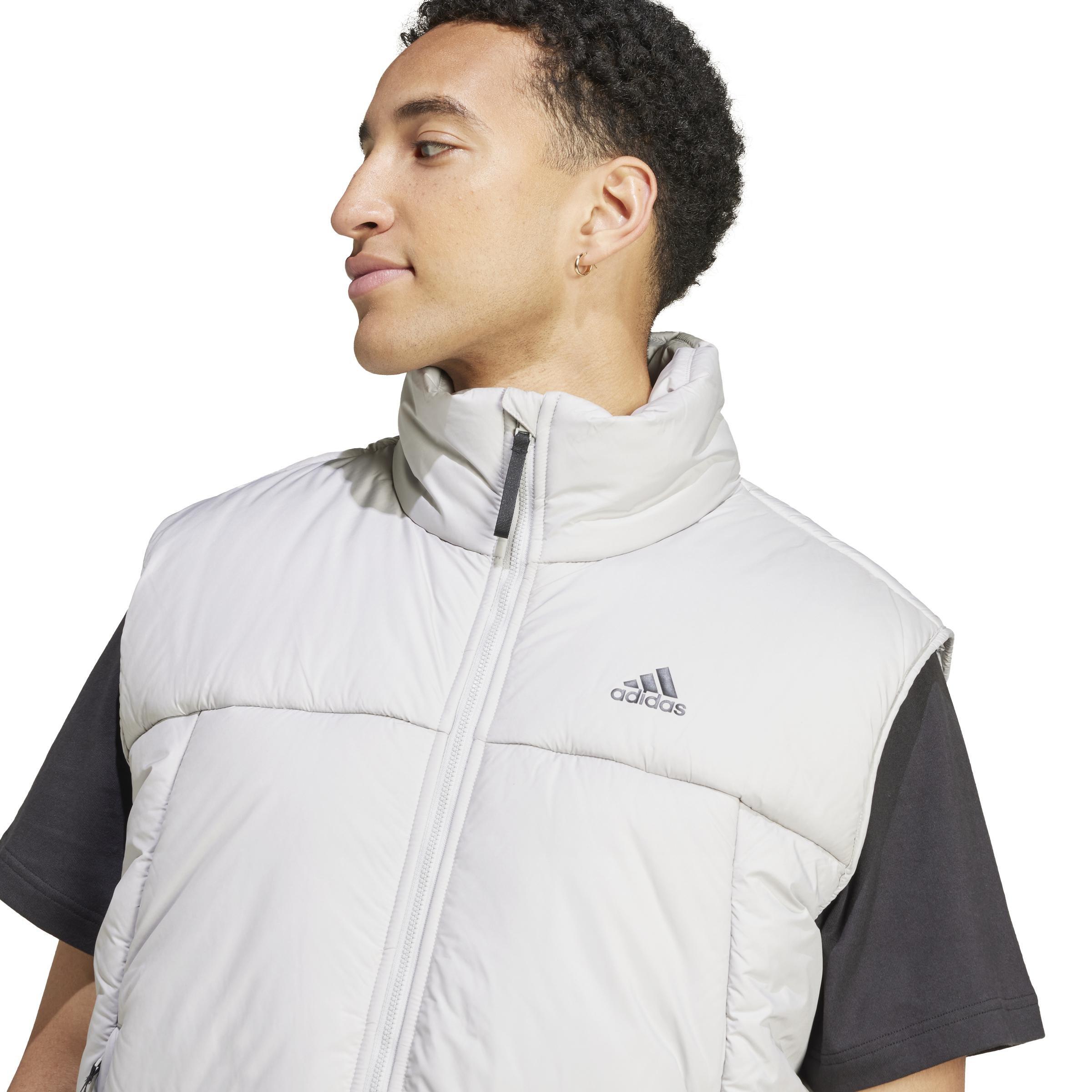 3-Stripes Puffy Vest, Grey, A901_ONE, large image number 5