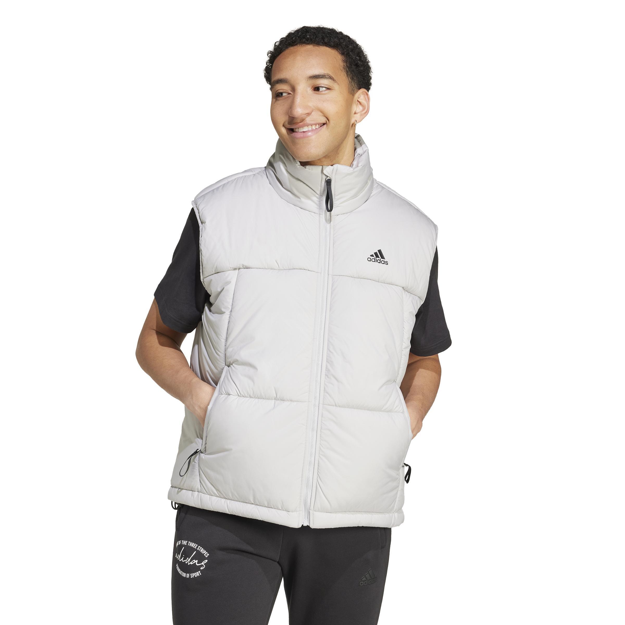 3-Stripes Puffy Vest, Grey, A901_ONE, large image number 6