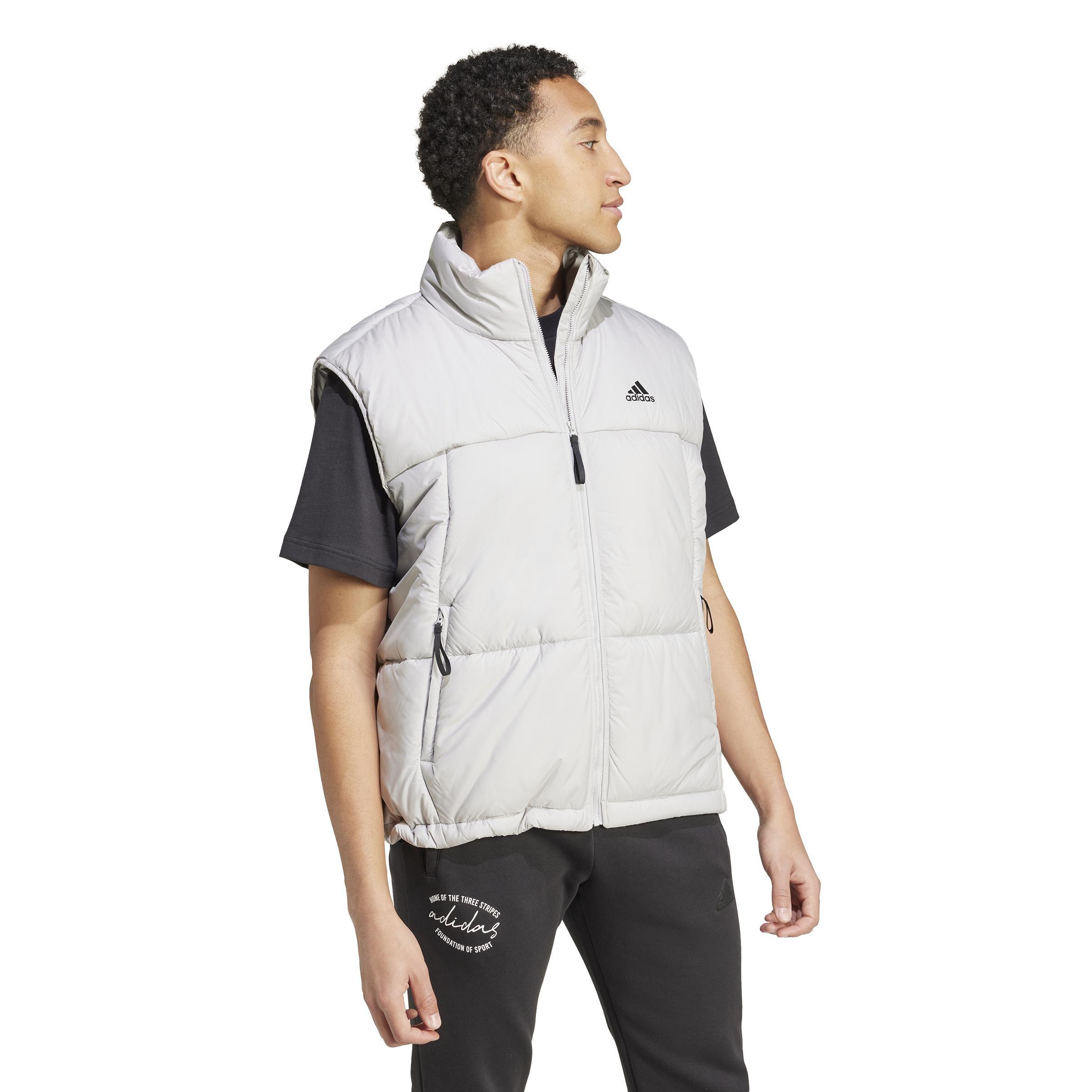 3-Stripes Puffy Vest, Grey, A901_ONE, large image number 7